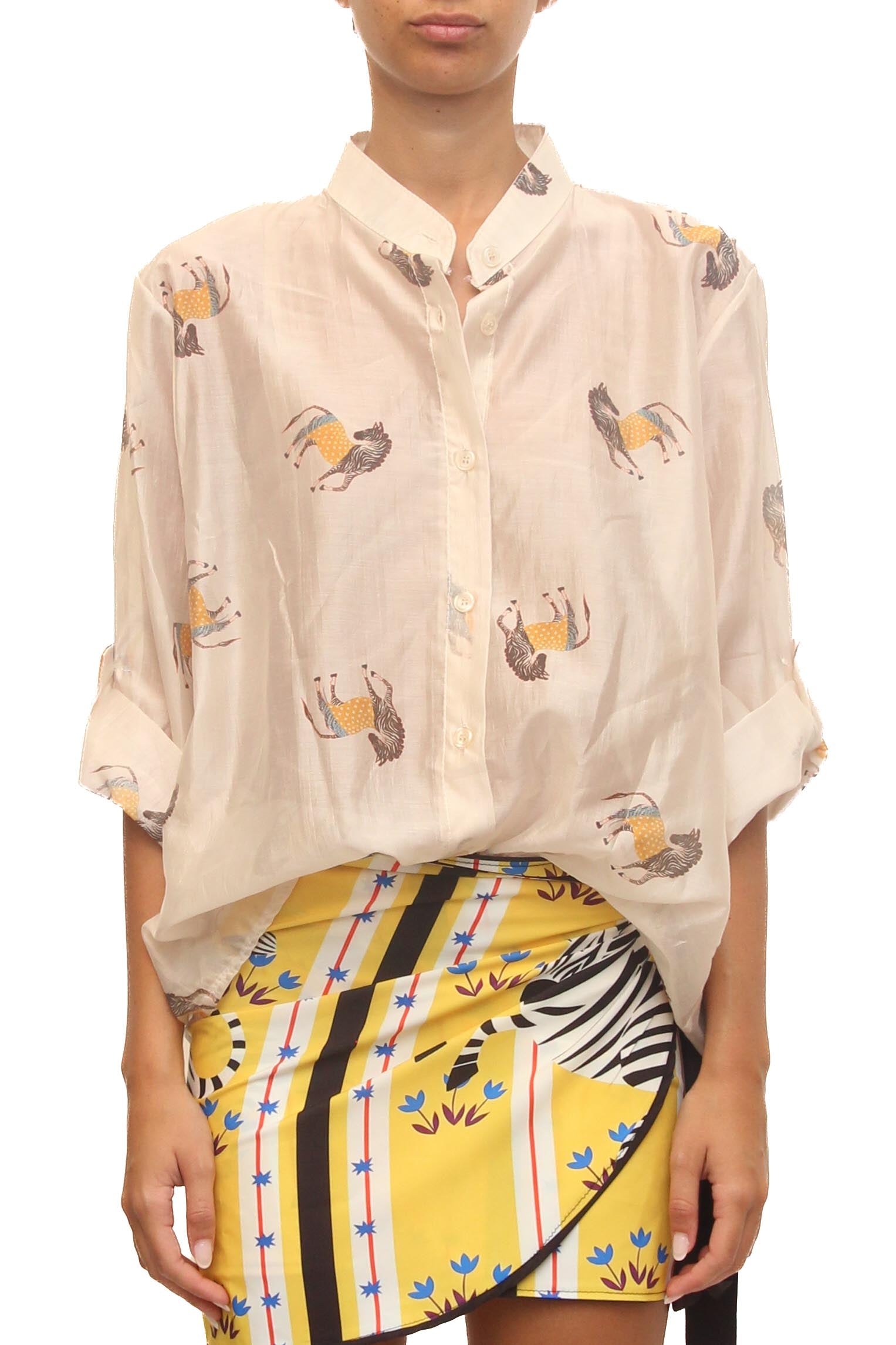 LEVH - Camicia Camarinta - Animalier burro