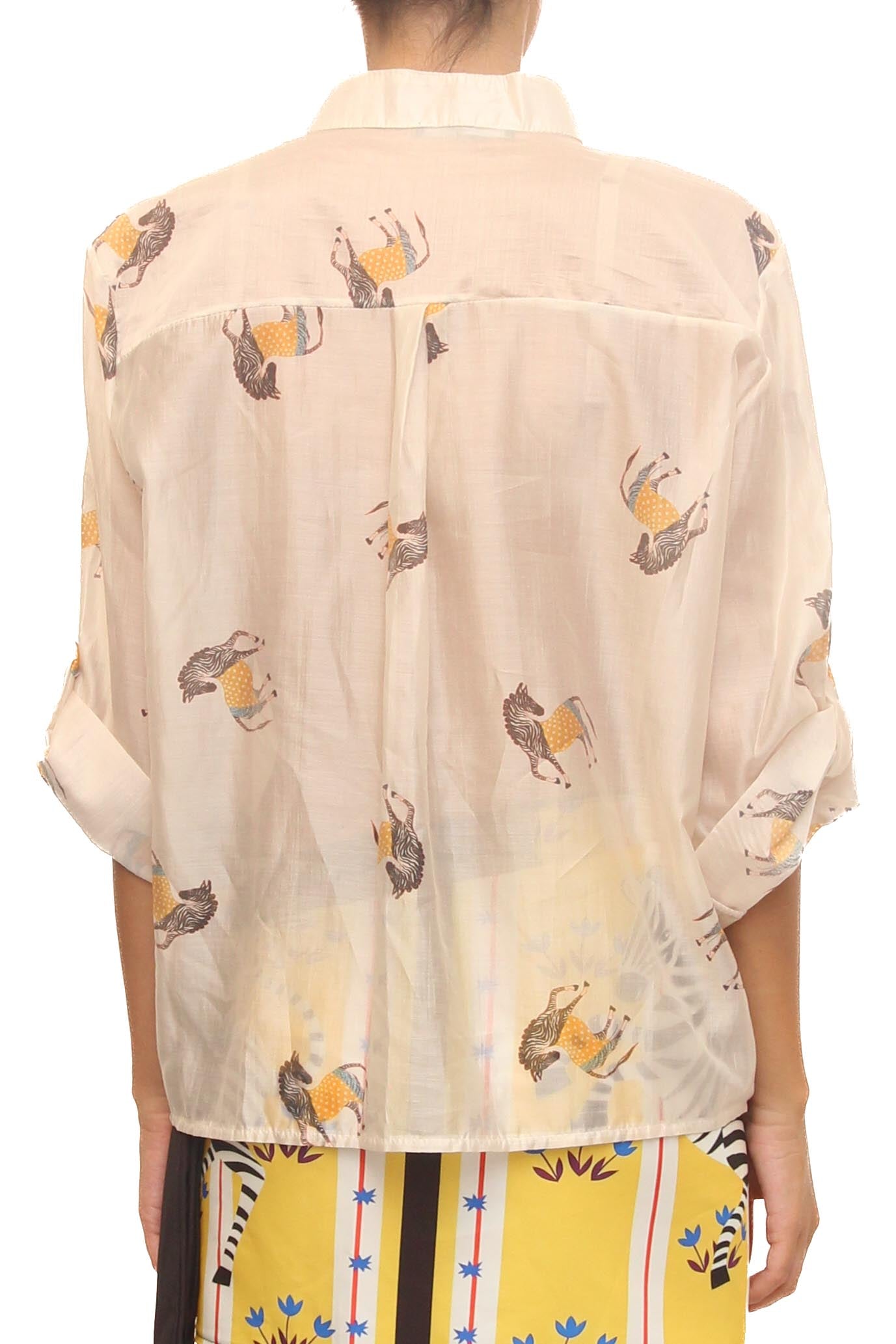 LEVH - Camicia Camarinta - Animalier burro