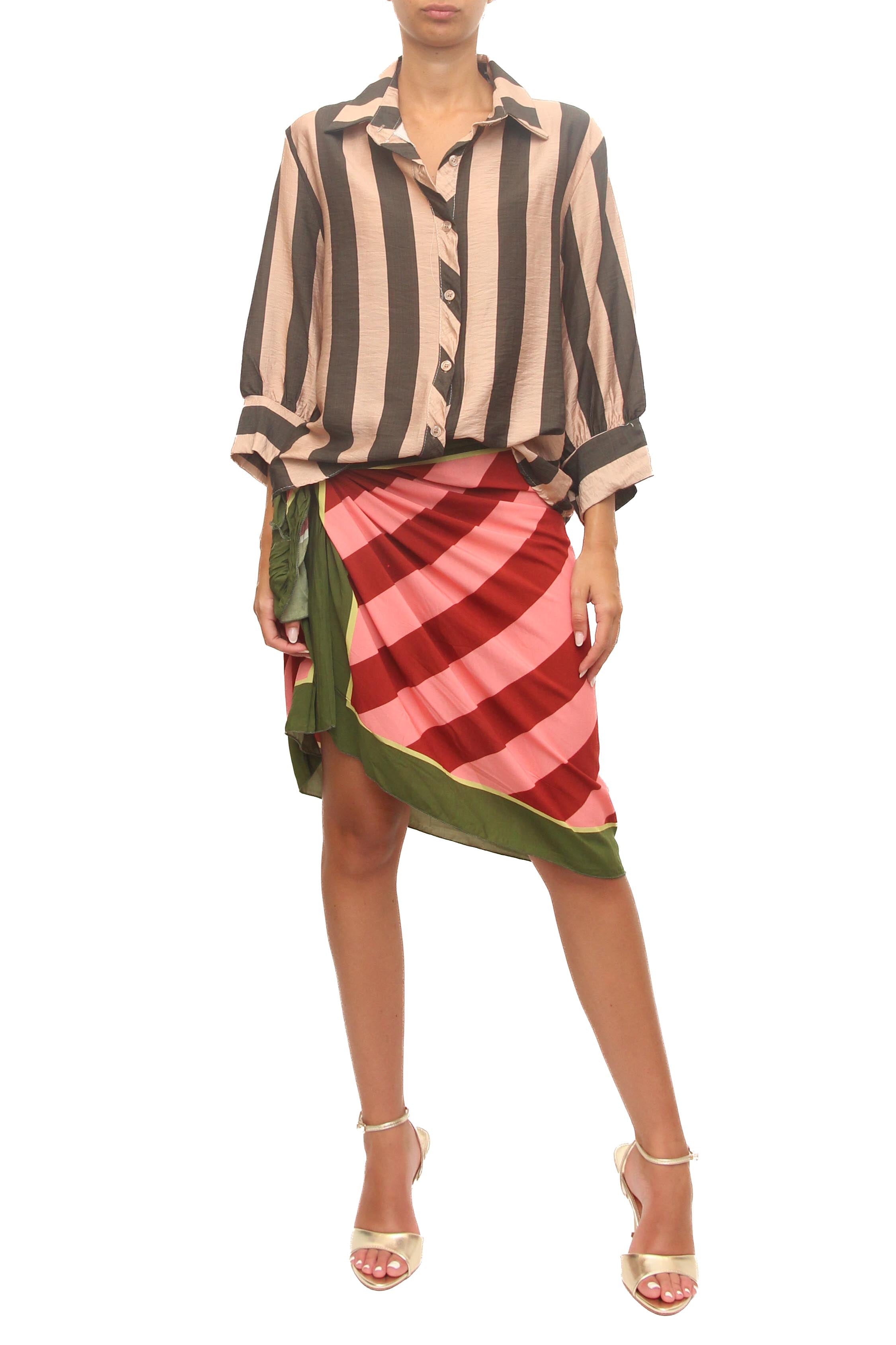 LEVH - Camicia Calandhar - RIGA BEIGE/MILITARE