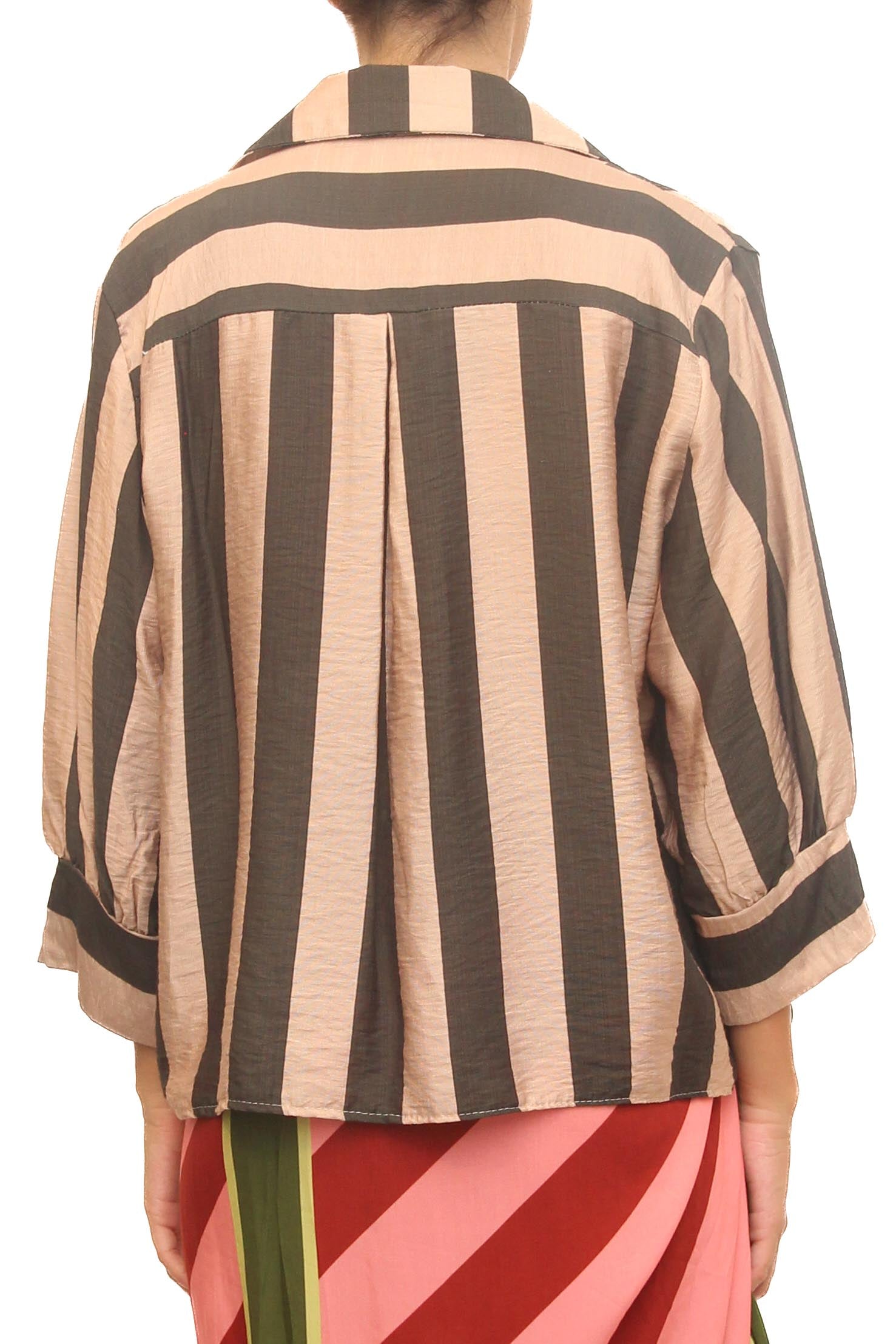 LEVH - Camicia Calandhar - RIGA BEIGE/MILITARE