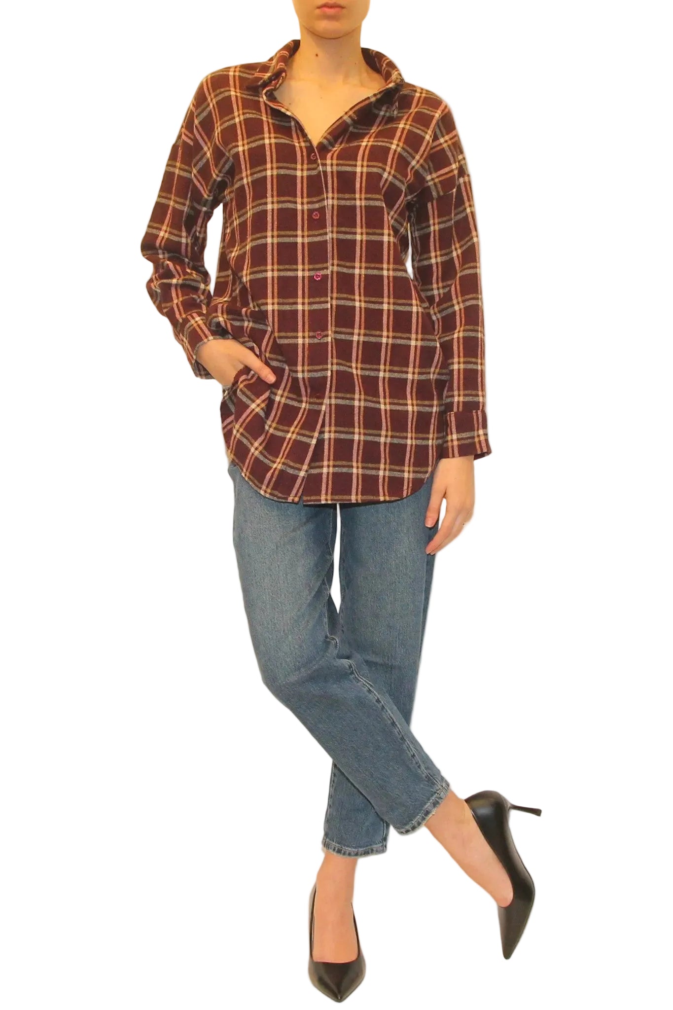 LEVH - CAMICIA ASMARA - SCOZZESE VINO