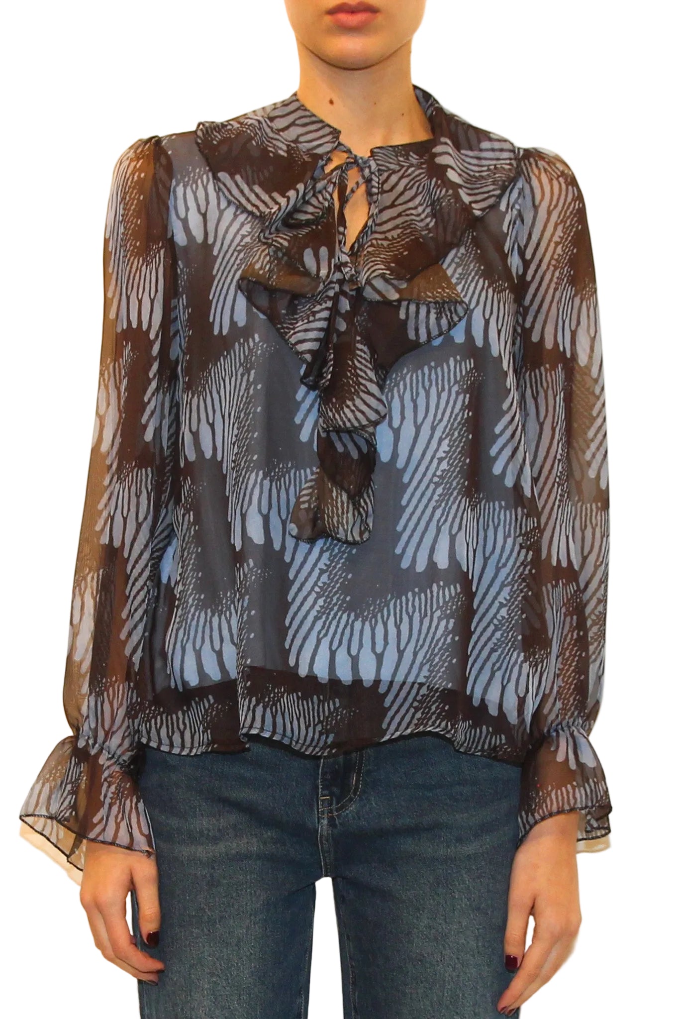 CAMICIA DALE - FANTASIA MARRONE/CELESTE