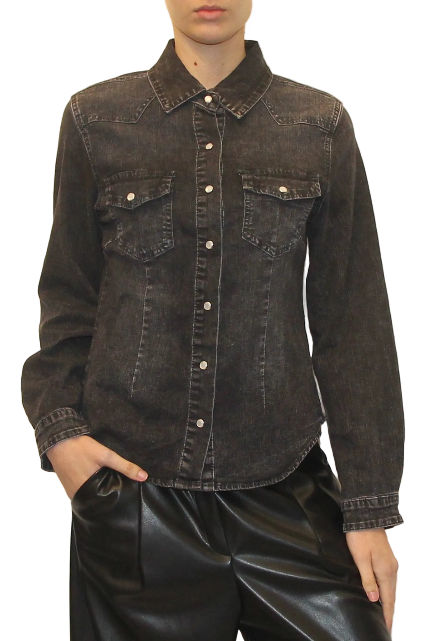 LEVH - CAMICIA ELEFSIS - DENIM GRIGIO