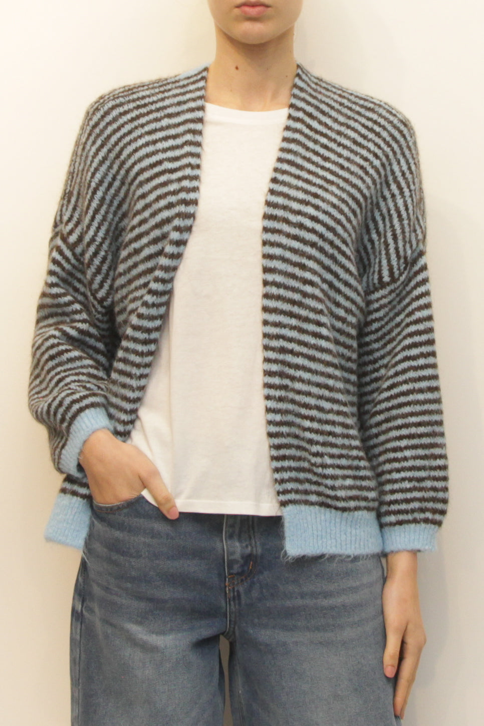 LEVH - Cardigan September - RIGA MOKA/CELESTE