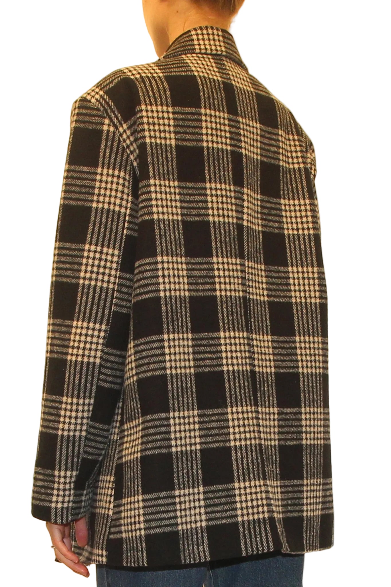 LEVH - GIACCA FASHER - SCOZZESE B/N