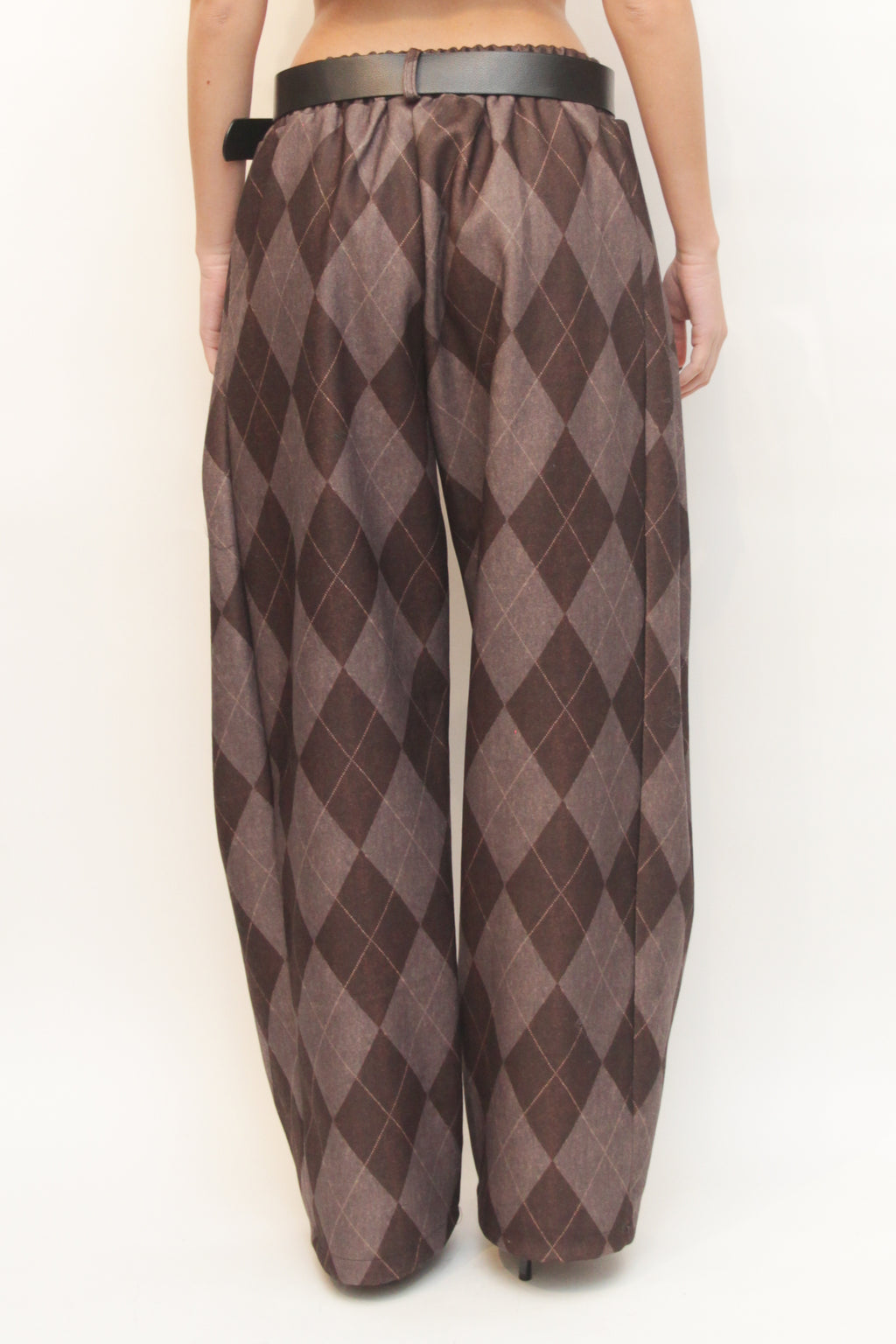 LEVH - Pantalone Carey - ROMBO MARRONE/FANGO