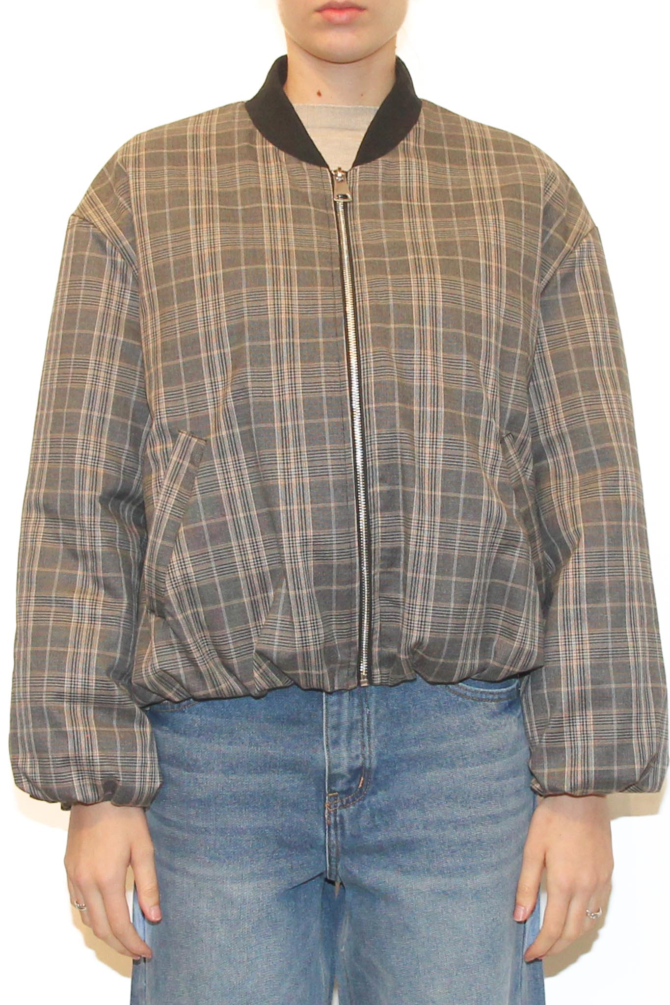 LEVH - GIUBBINO HOOPER - PRIN.DI GALLES beige/nero