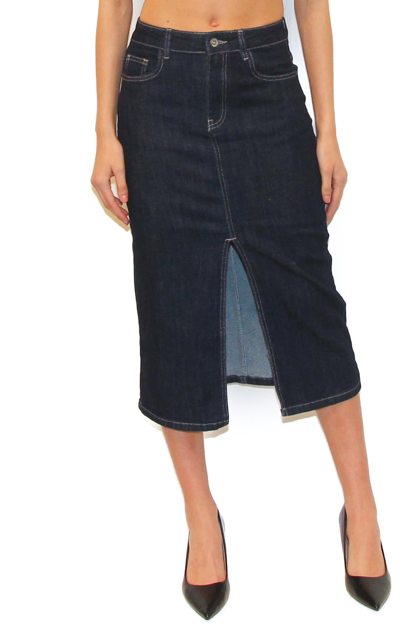 LEVH - GONNA KACUG - DENIM SCURO