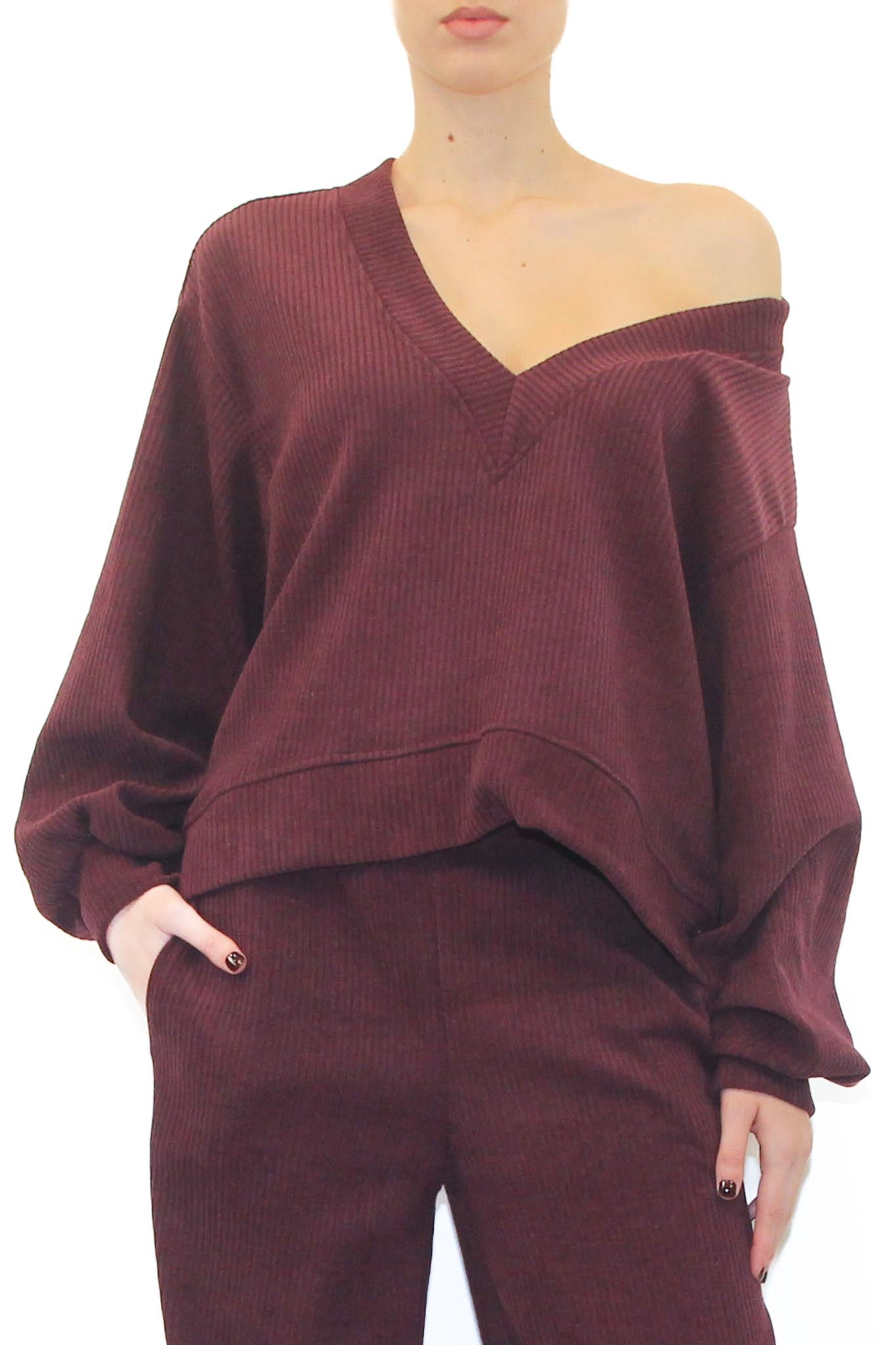 LEVH - MAGLIONE INDIO - BORGOGNA