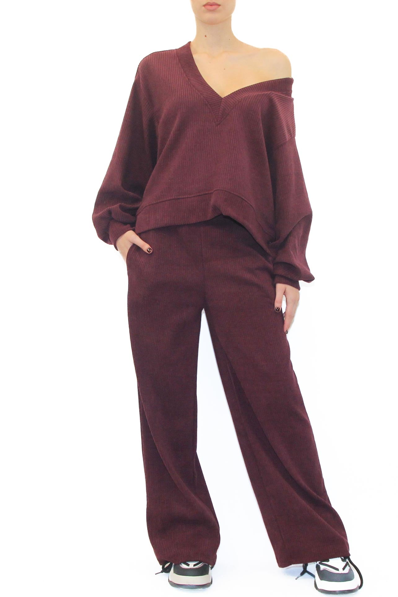 LEVH - MAGLIONE INDIO - BORGOGNA