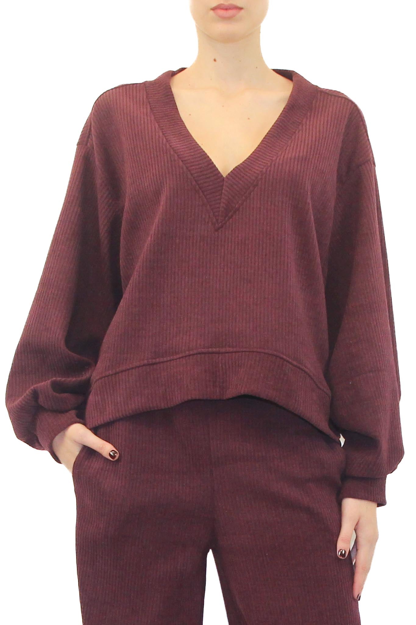 LEVH - MAGLIONE INDIO - BORGOGNA