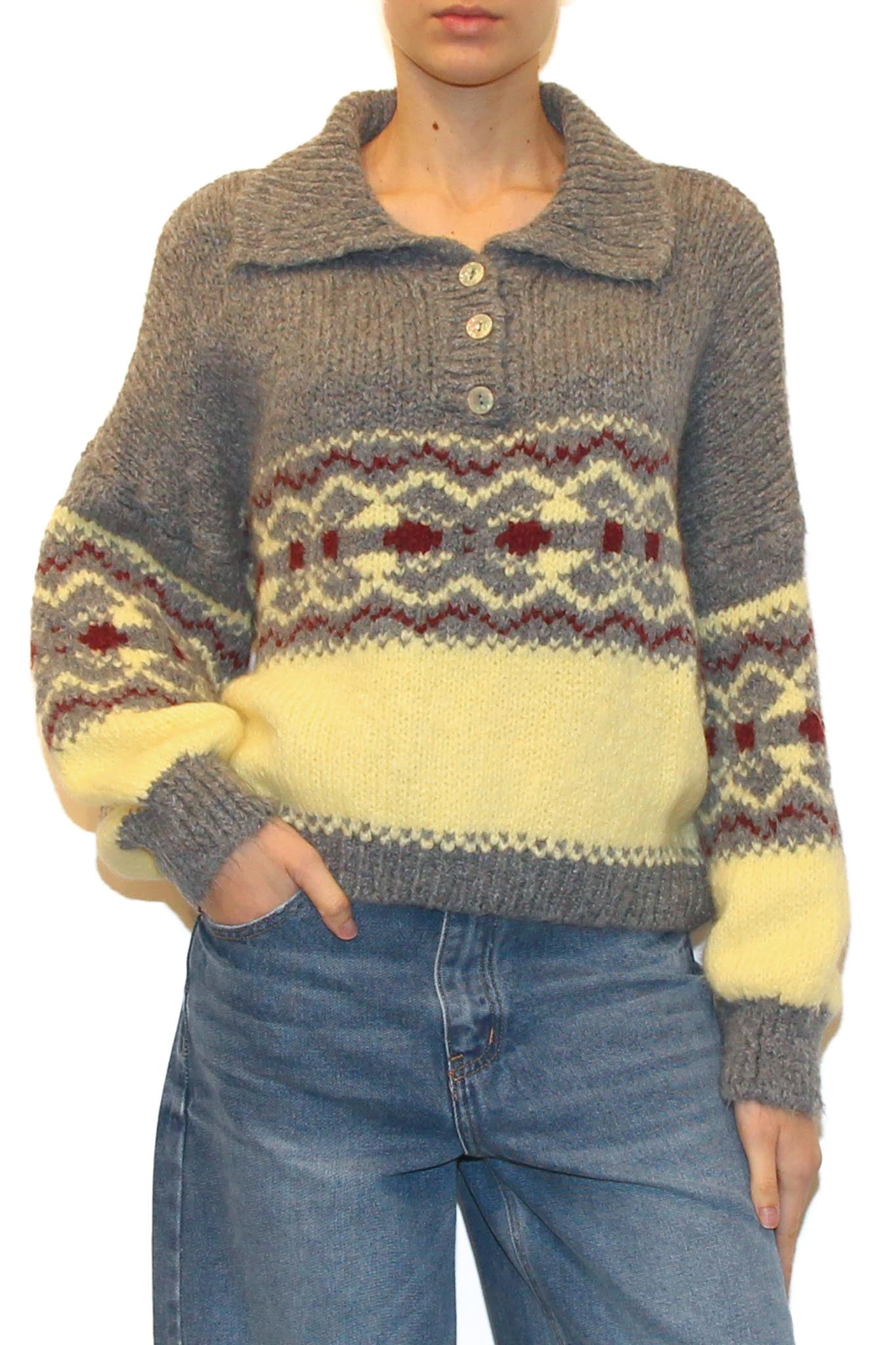 LEVH - Polo Taylor - FANTASIA GRIGIO/GIALLO