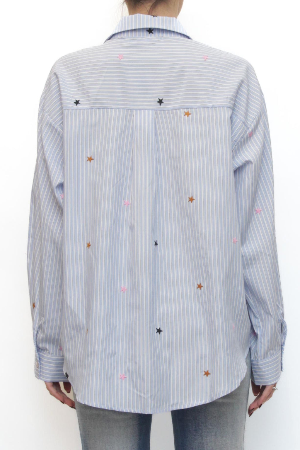 LEVH - Camicia Carlene - RIGA CELESTE/BIANCO