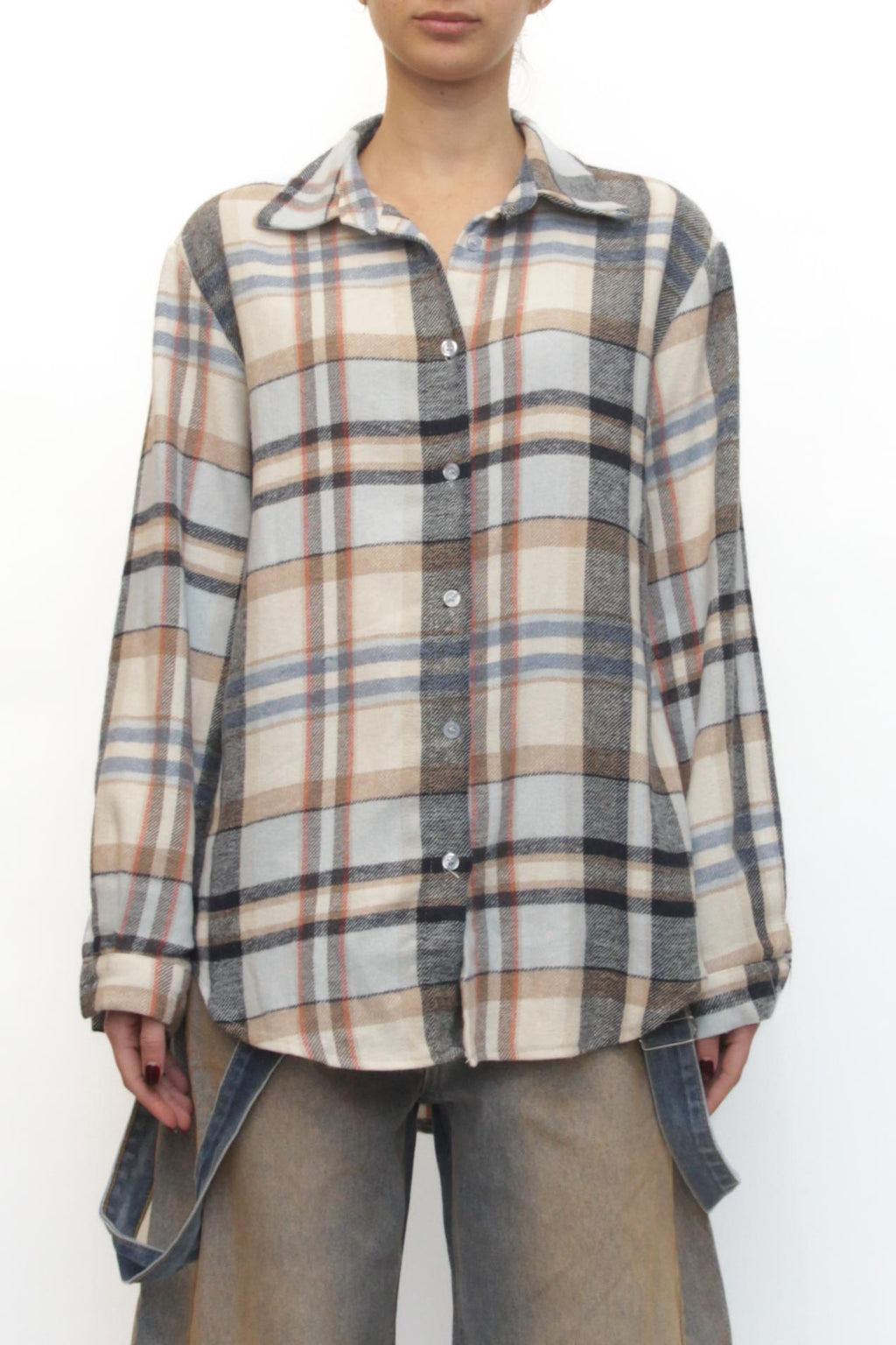 LEVH - Camicia Carissa - QUADRO CE/BLU/BEI