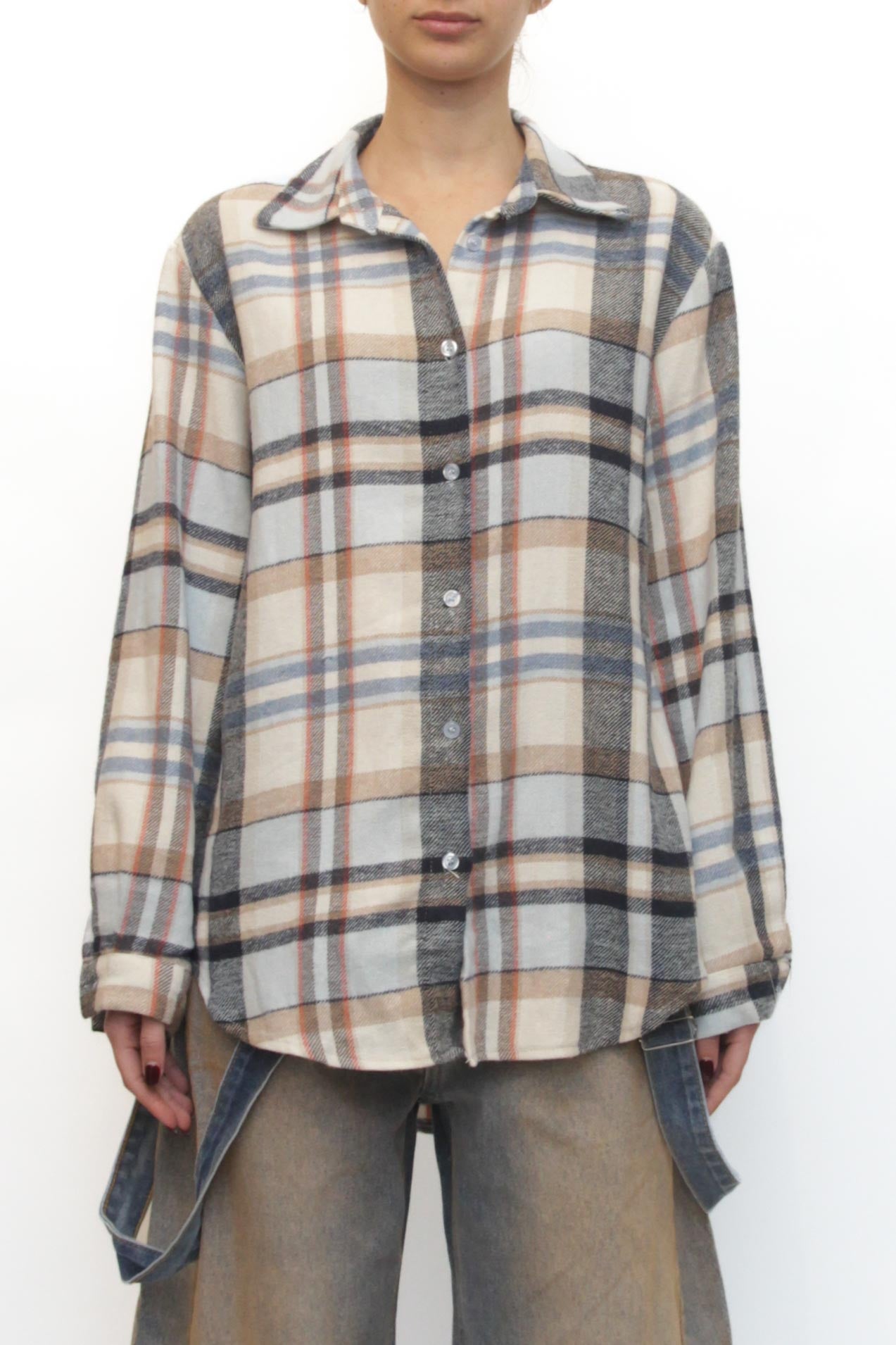 LEVH - Camicia Carissa - QUADRO CE/BLU/BEI