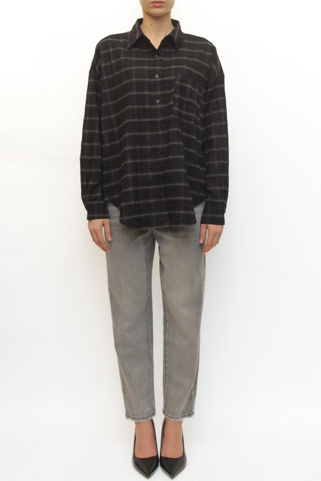 LEVH - Camicia Cass - QUADRO MA/NE/GR