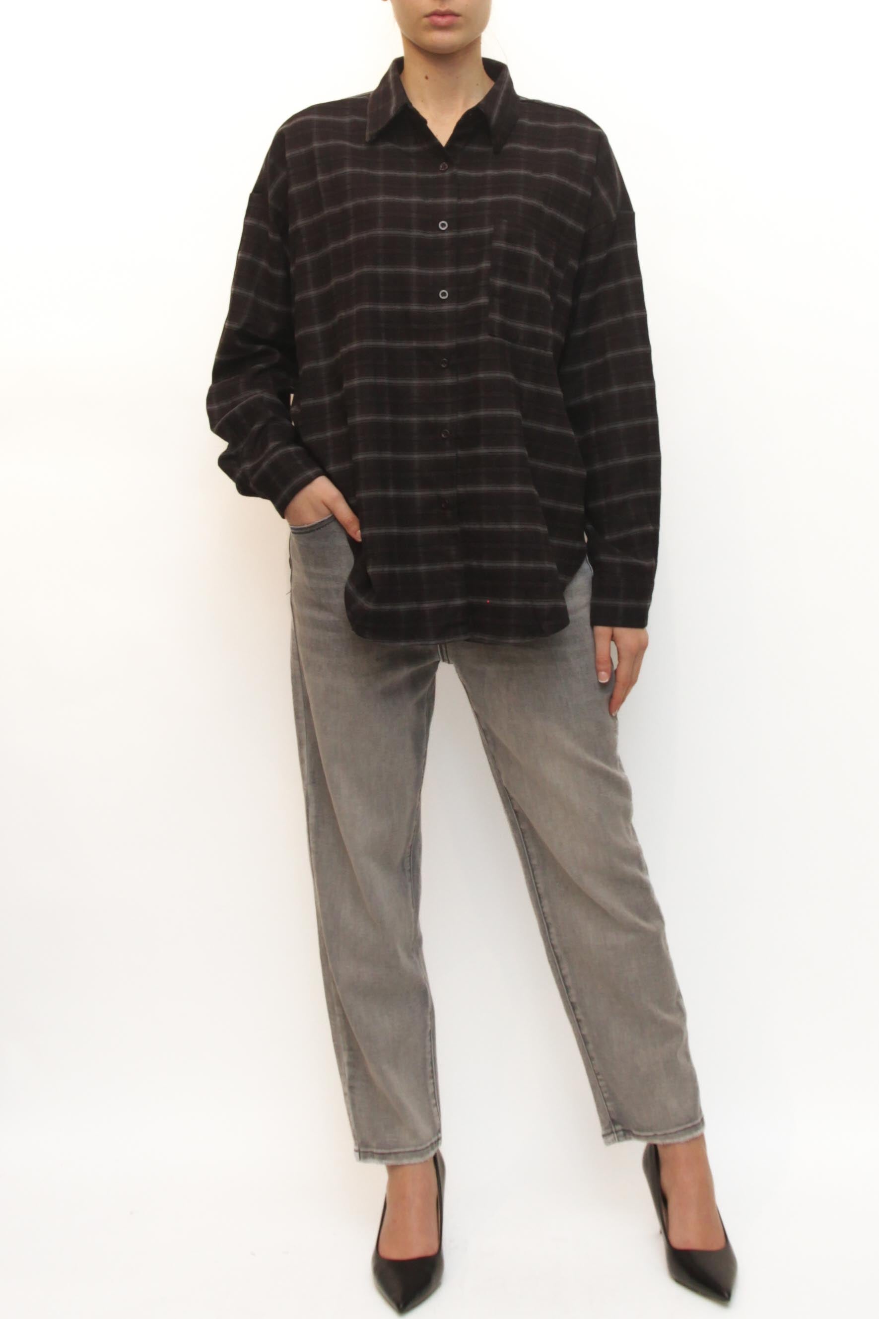 LEVH - Camicia Cass - QUADRO MA/NE/GR