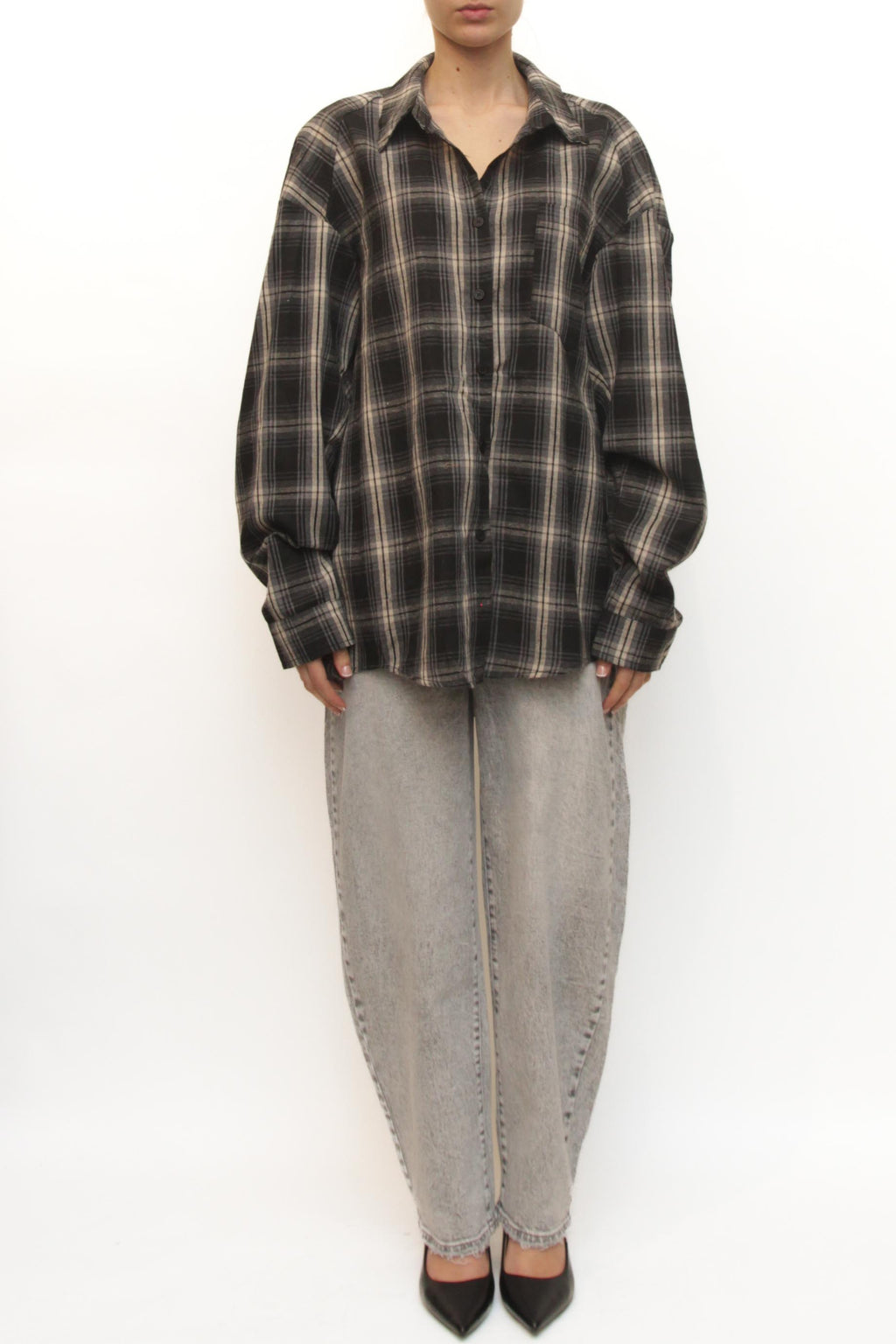 LEVH - Camicia Camelia - QUADRO BI/NE/GR