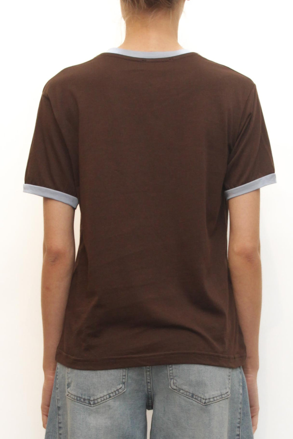 LEVH - T-shirt Tabby - MARRONE/CELESTE