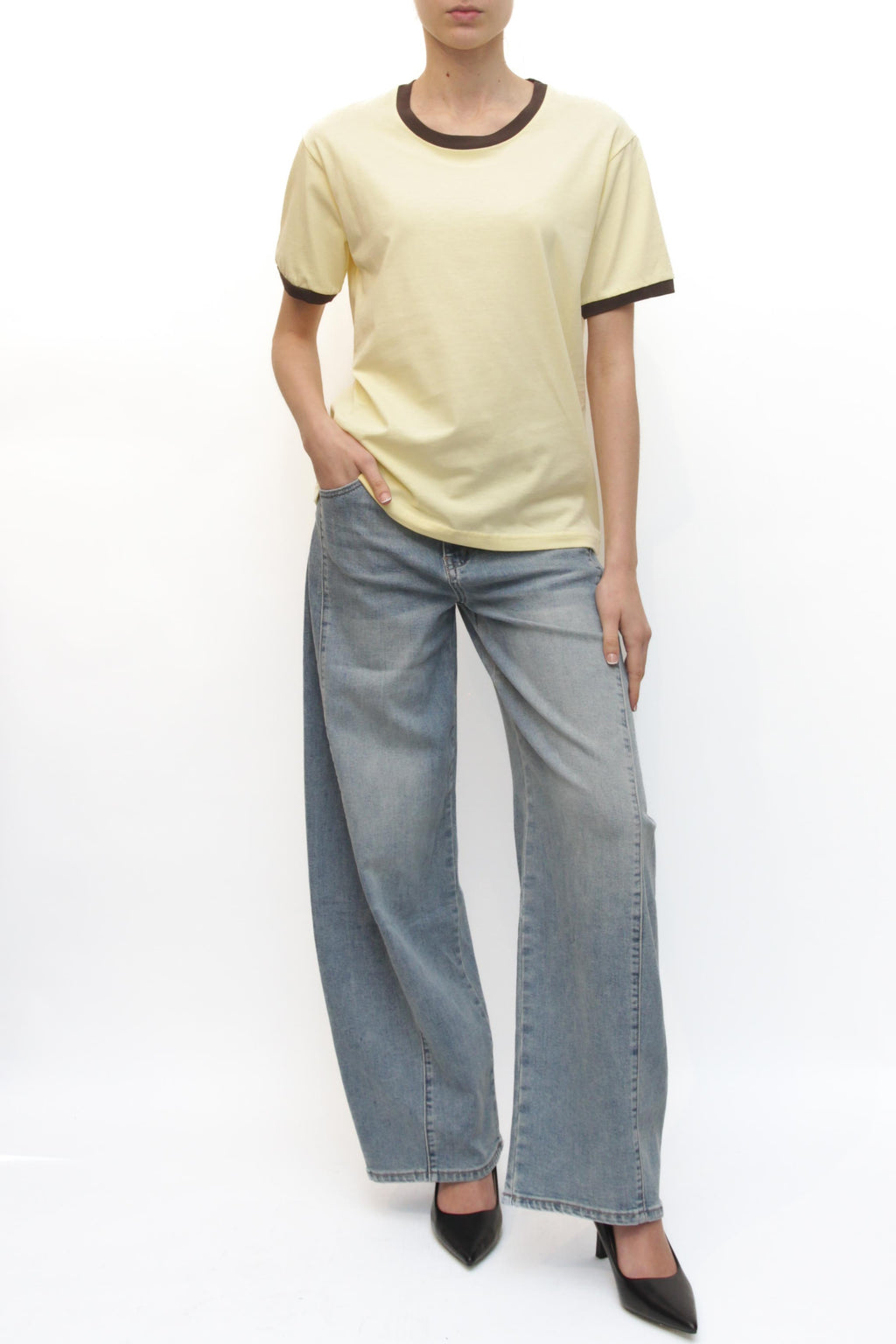 LEVH - T-shirt Tabby - GIALLO/MARRONE