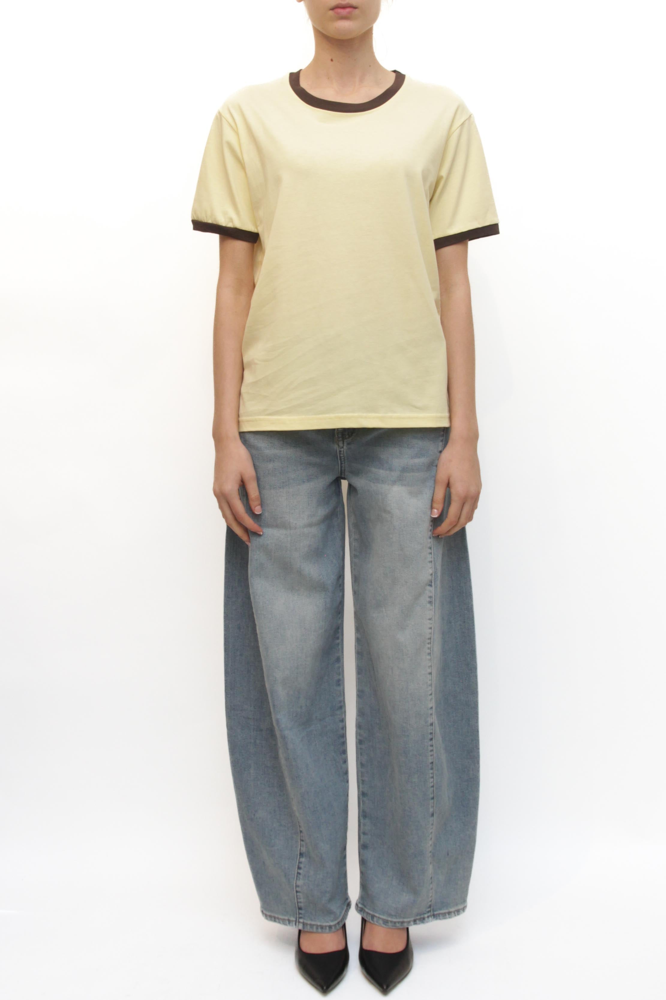 LEVH - T-shirt Tabby - GIALLO/MARRONE