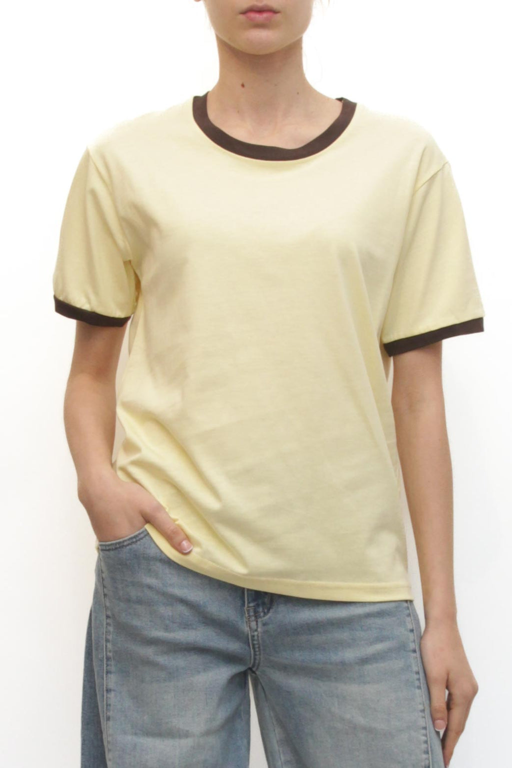 LEVH - T-shirt Tabby - GIALLO/MARRONE