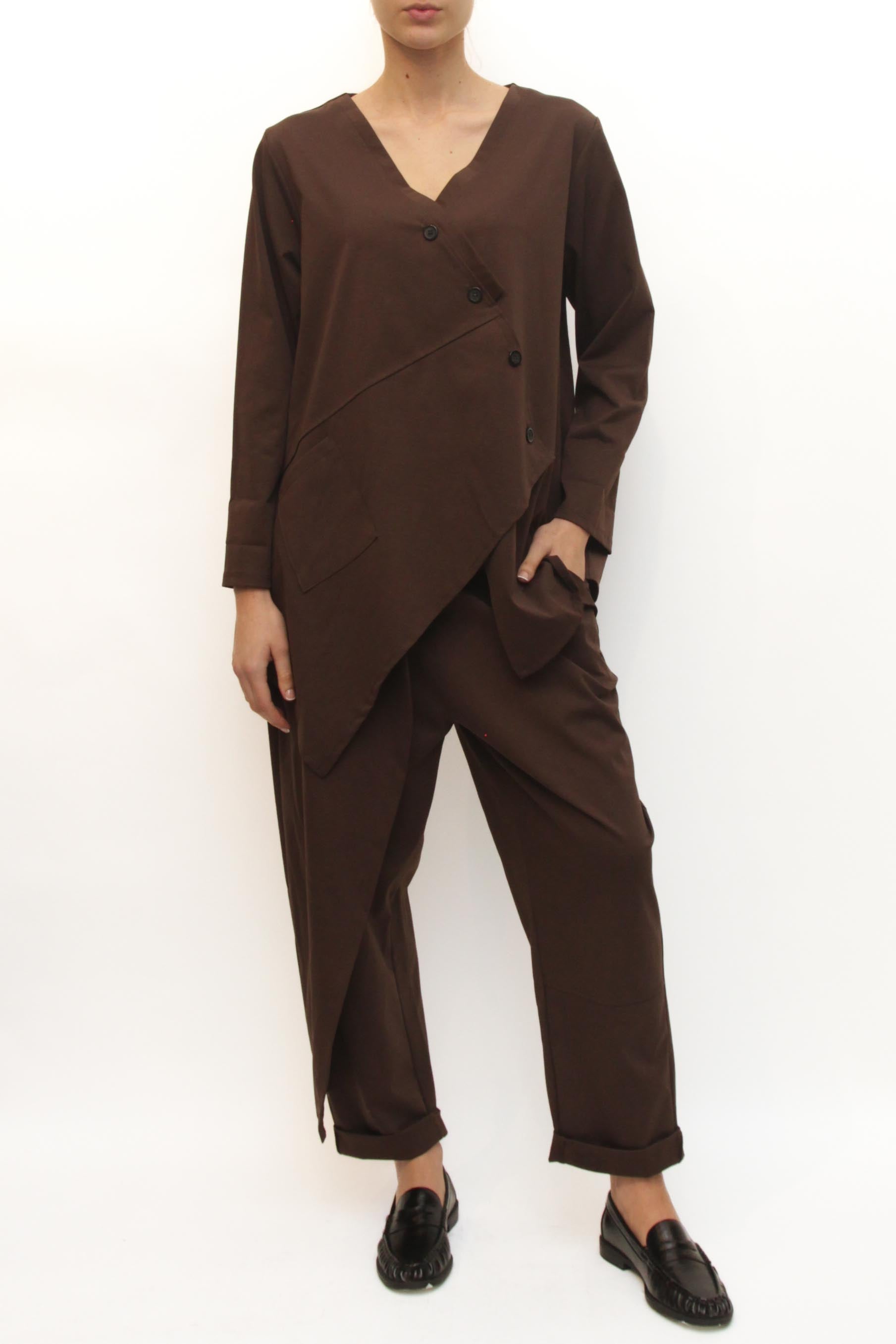 levh - blusa barbara - marrone