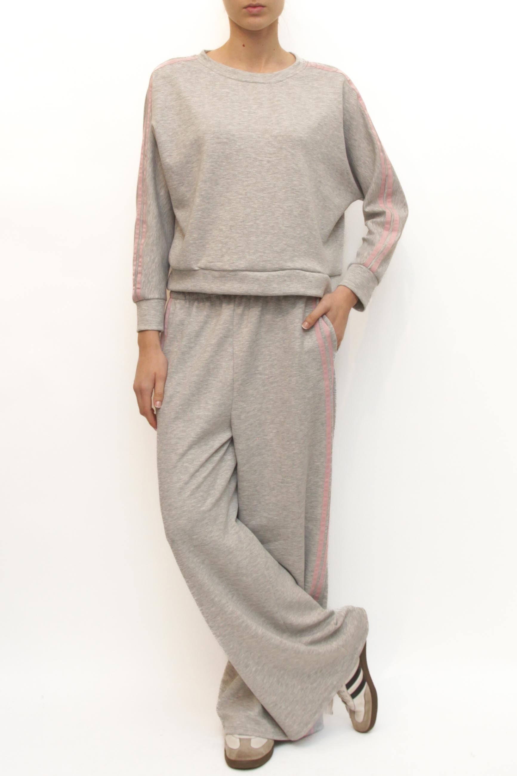 LEVH - Felpa Fabiana - GRIGIO CHIARO/Rosa