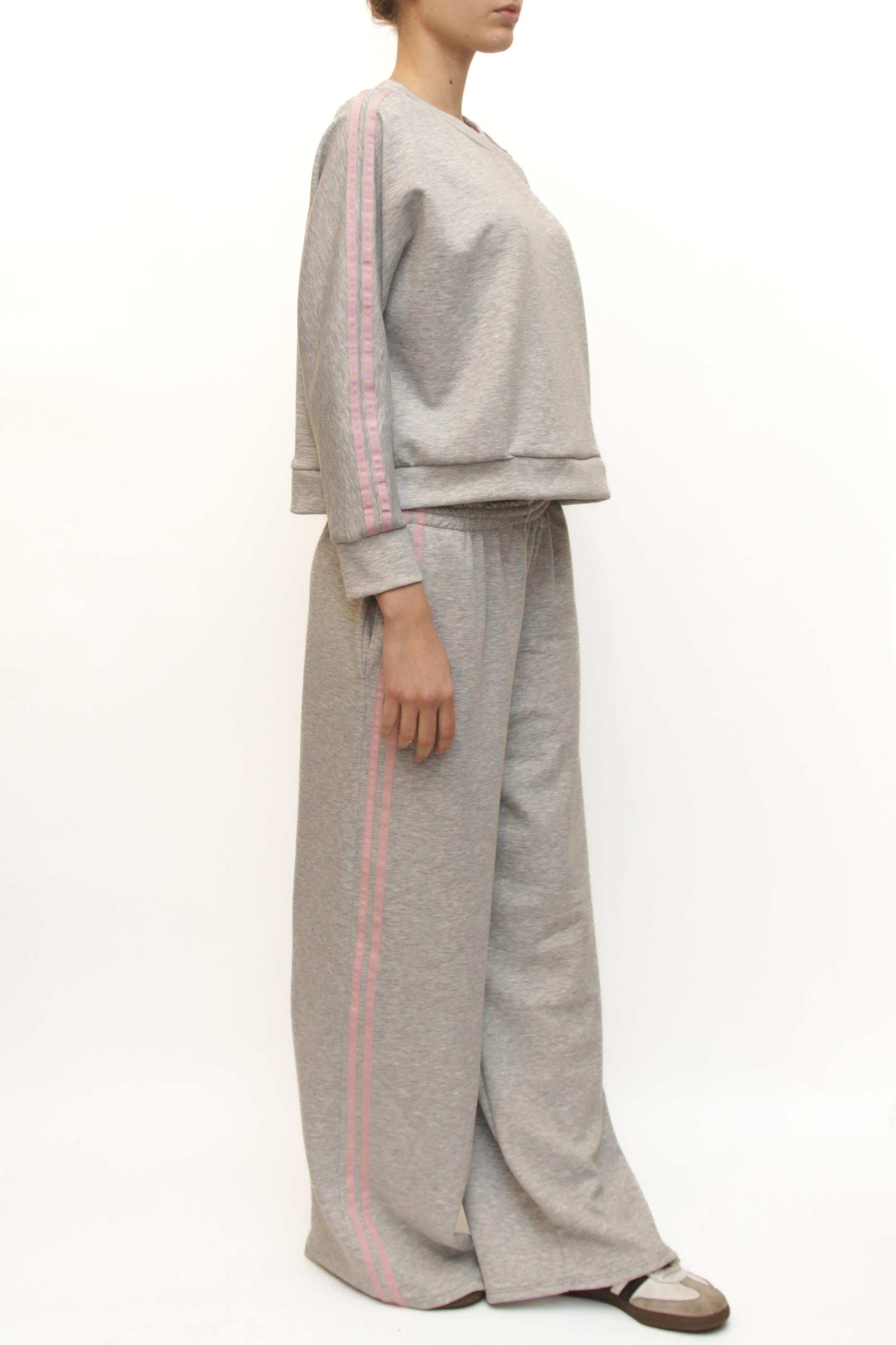 LEVH - Felpa Fabiana - GRIGIO CHIARO/Rosa