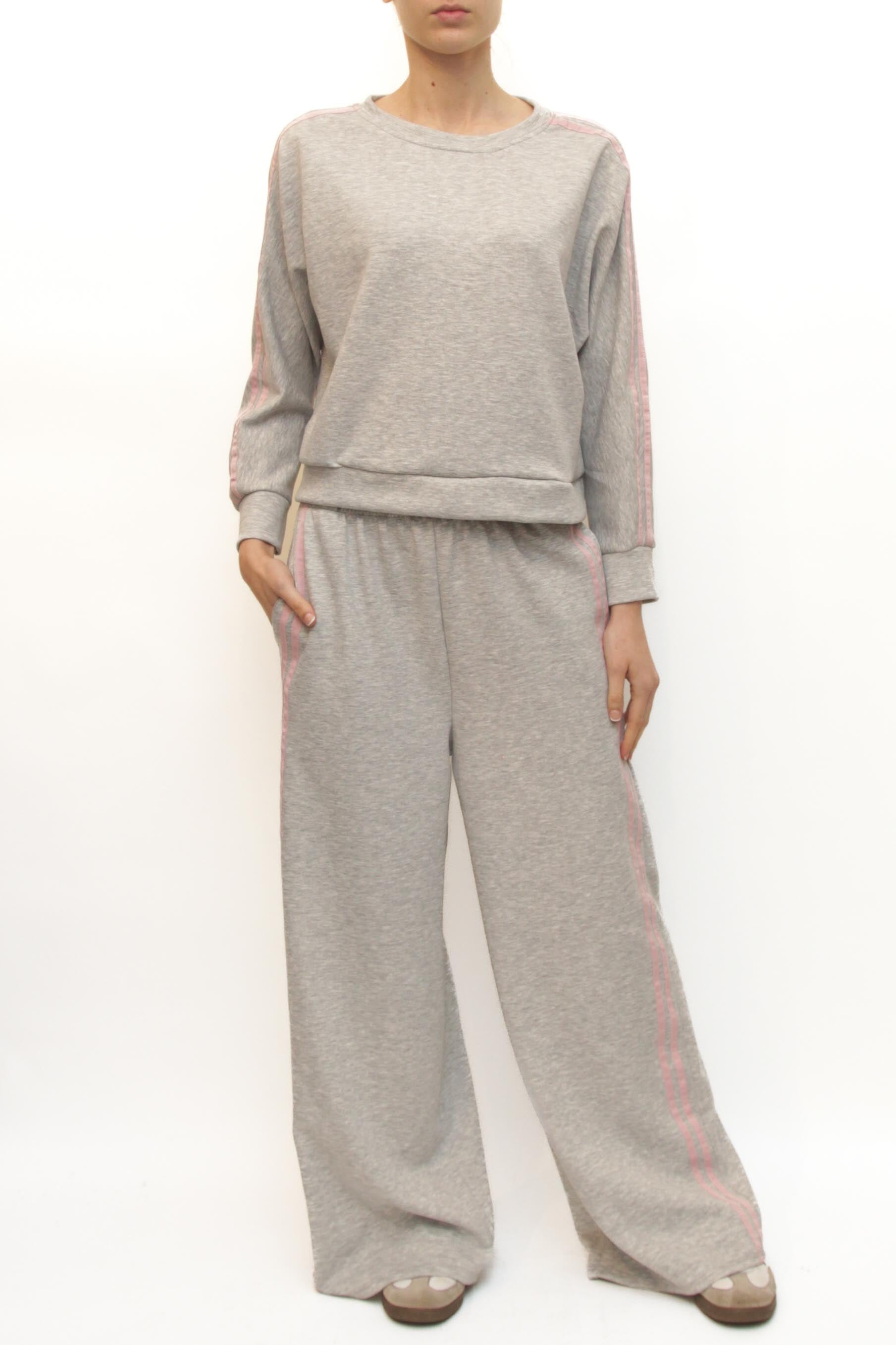 LEVH - Felpa Fabiana - GRIGIO CHIARO/Rosa