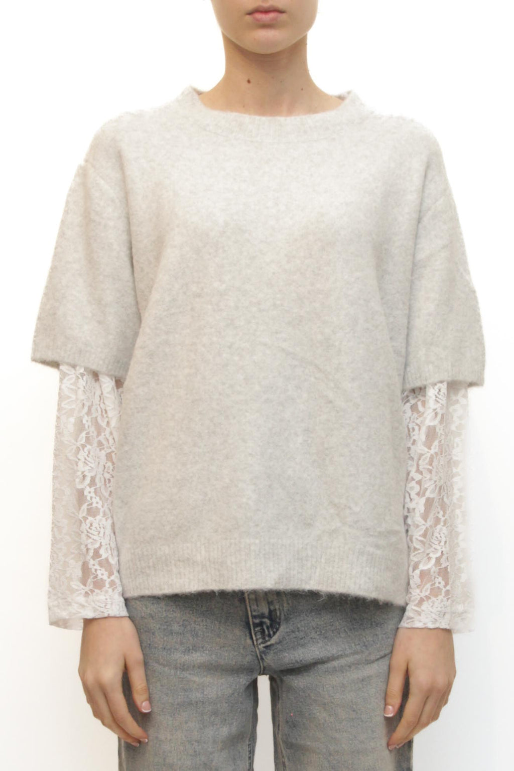 LEVH - Maglione Meaux - GRIGIO CHIARO