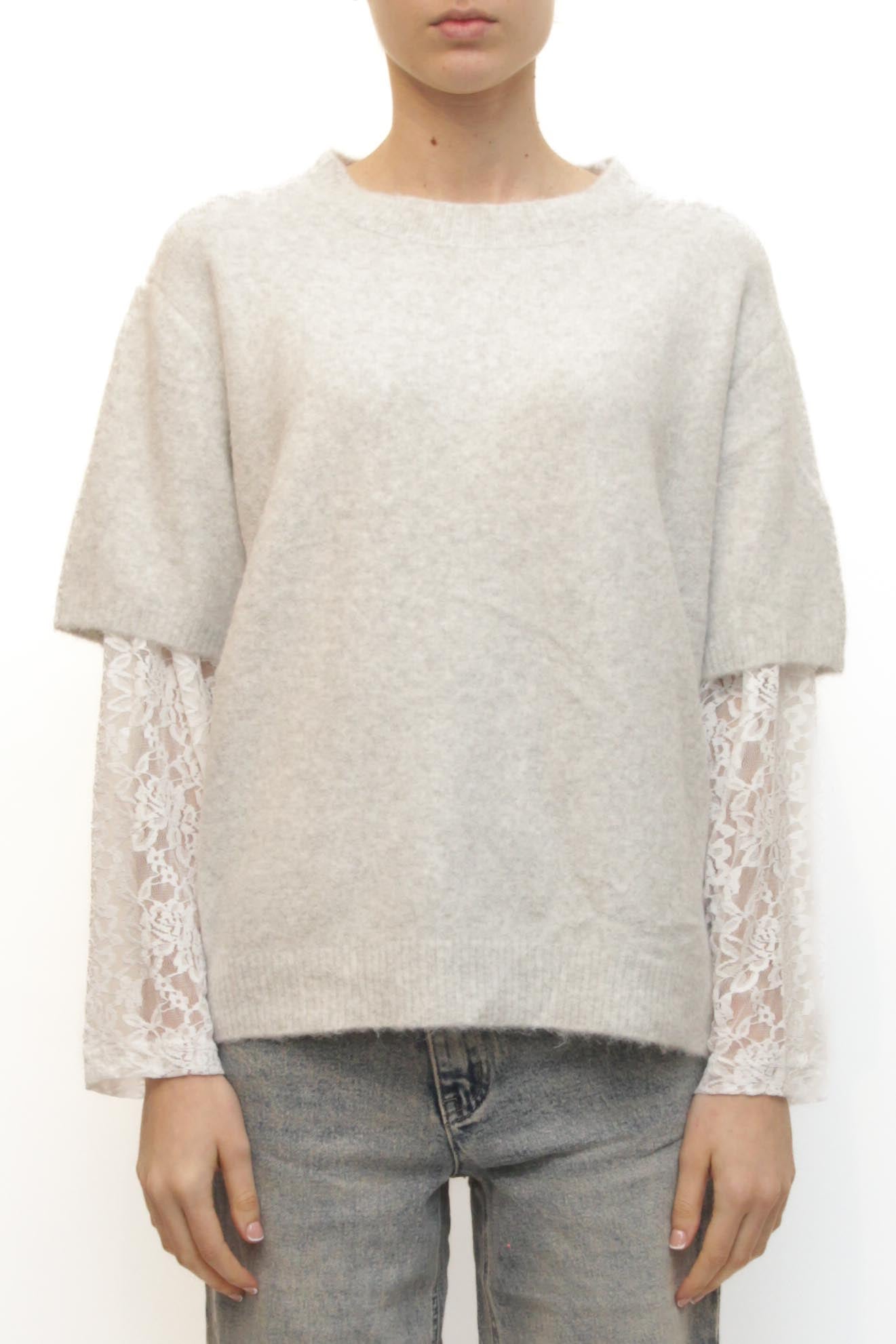 LEVH - Maglione Meaux - GRIGIO CHIARO