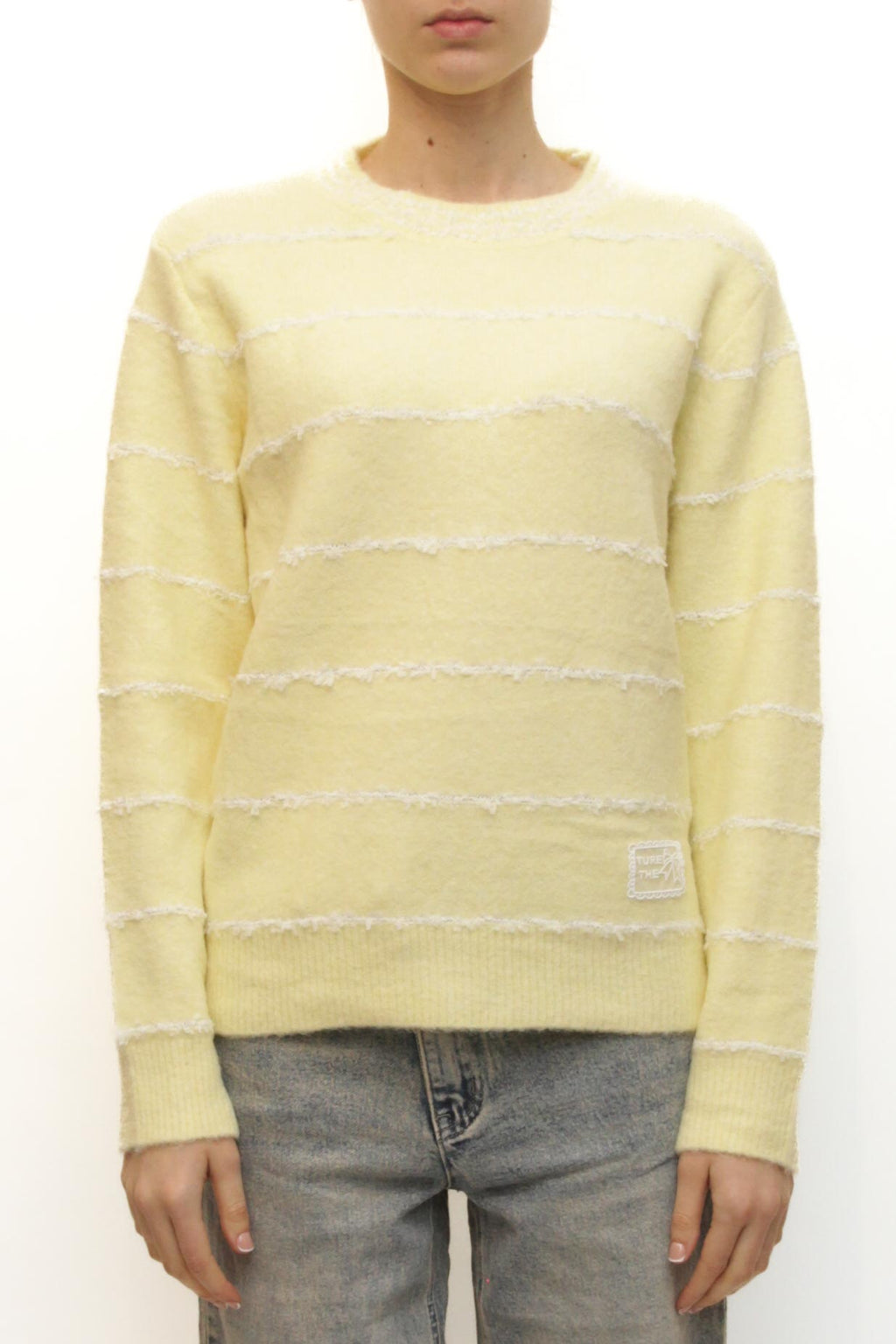 LEVH - Maglione Maude - GIALLO riga bianco