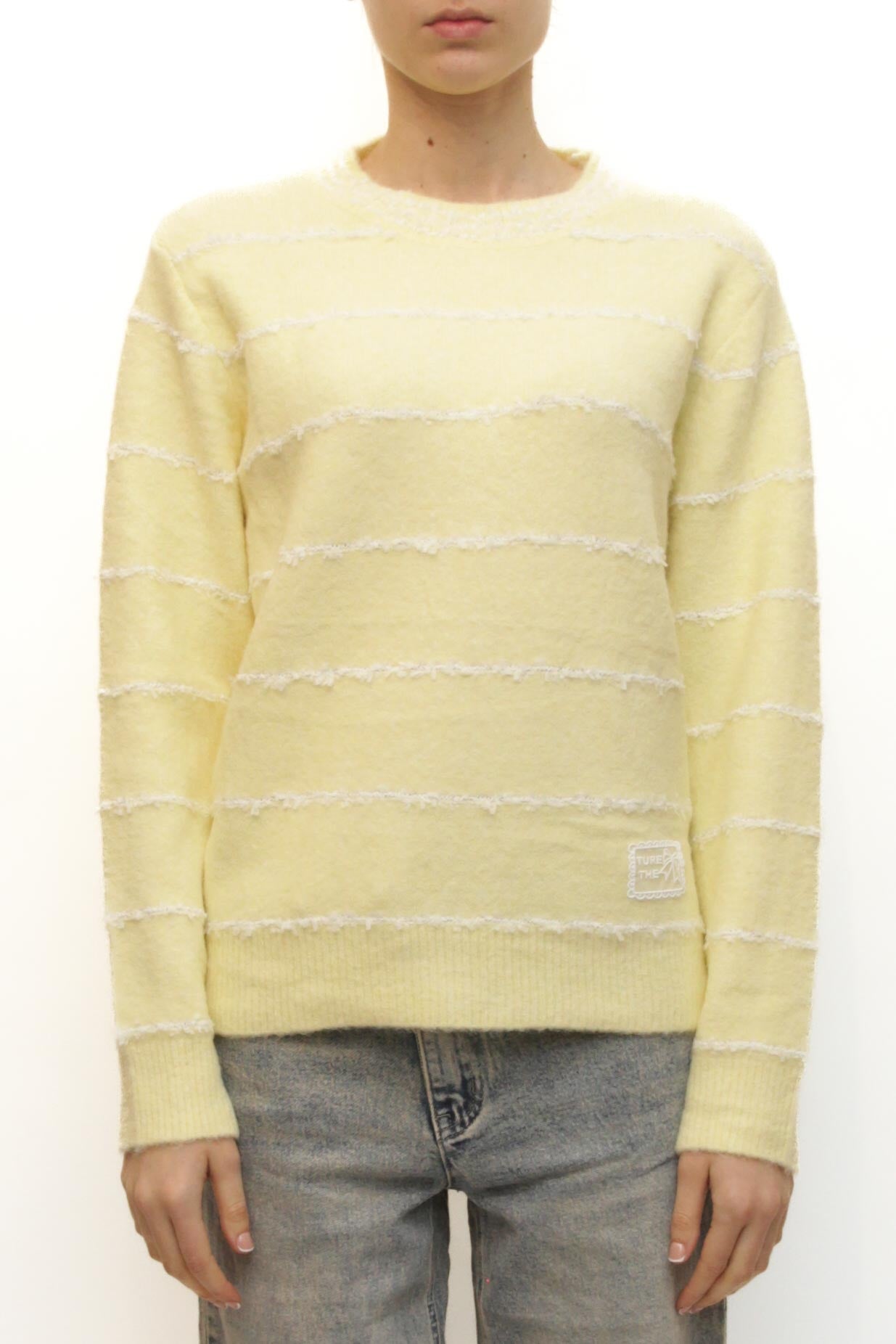 LEVH - Maglione Maude - GIALLO riga bianco