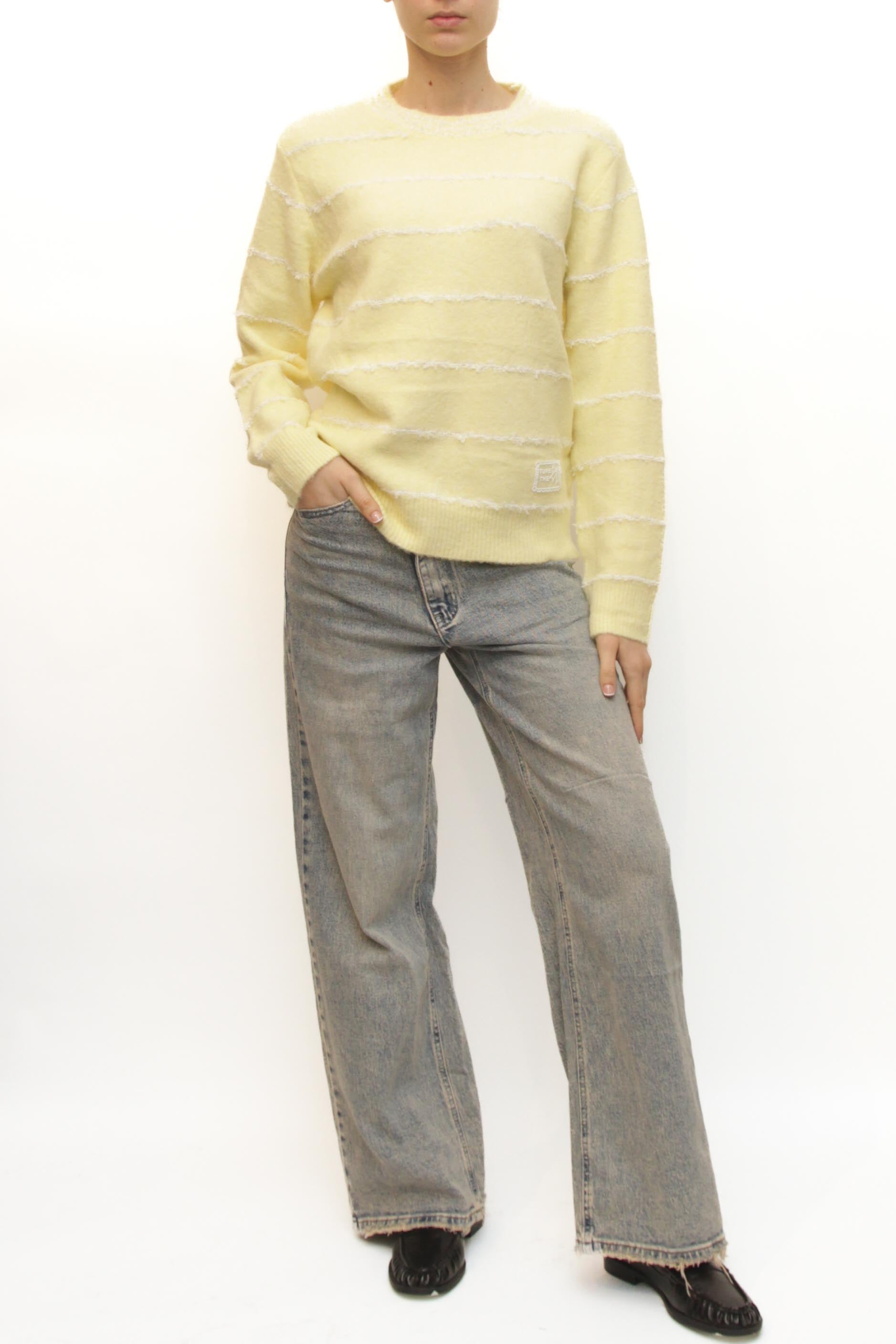 LEVH - Maglione Maude - GIALLO riga bianco