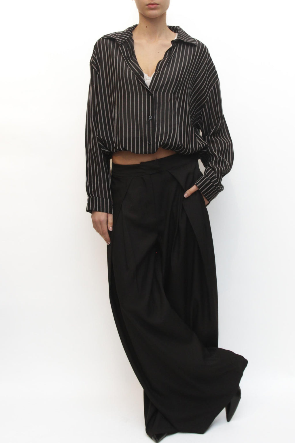 LEVH - Camicia Careen - RIGA NERO/BIANCO