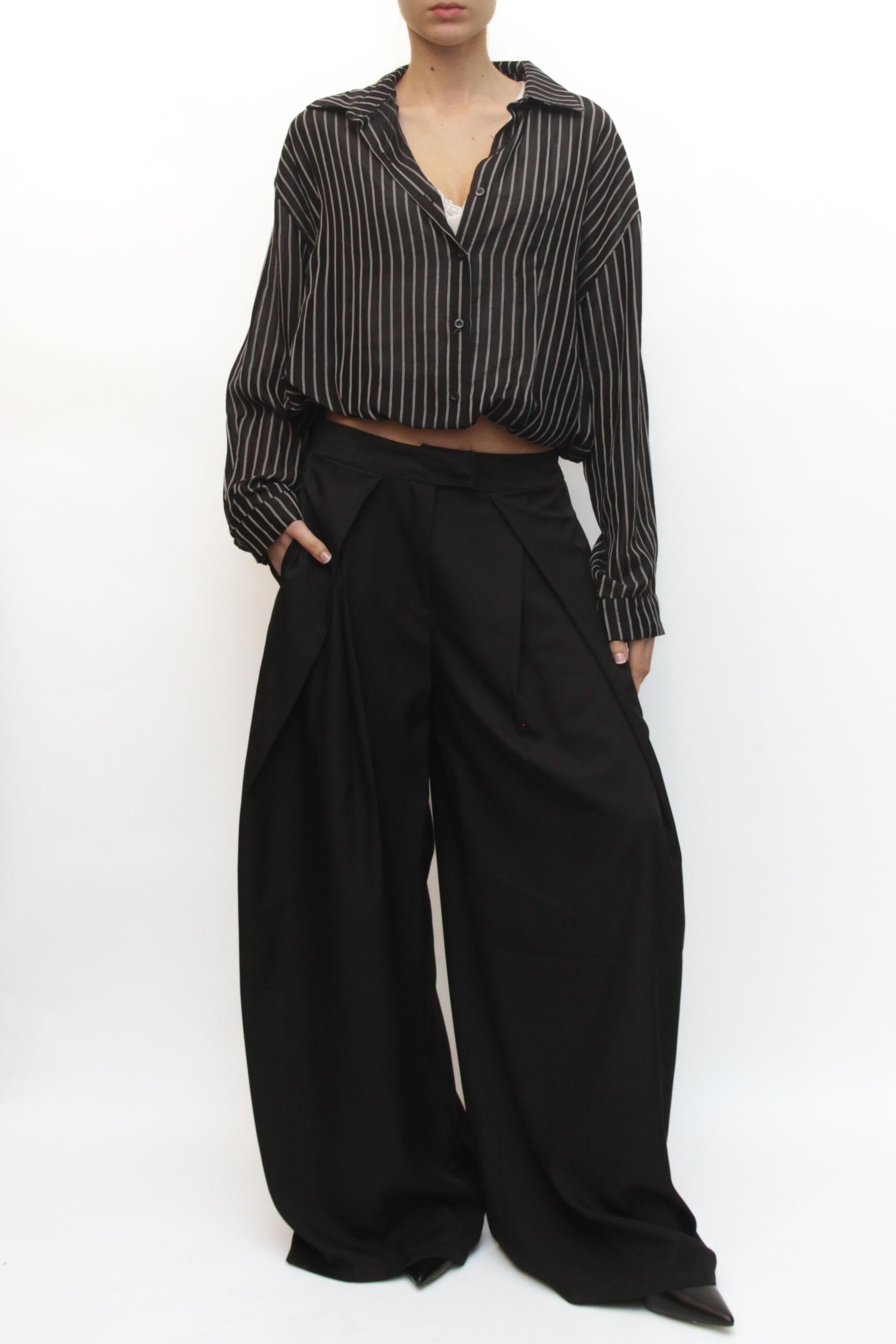 LEVH - Camicia Careen - RIGA NERO/BIANCO