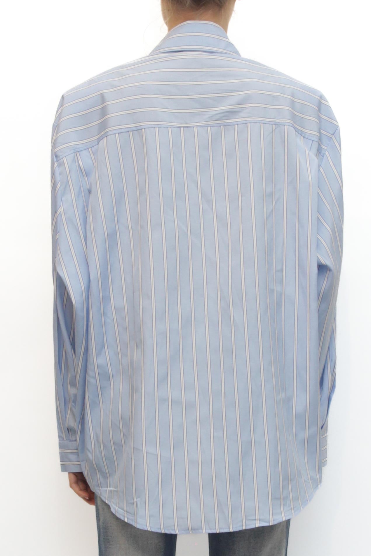 LEVH - Camicia Cleo - RIGA CELESTE/BIANCO