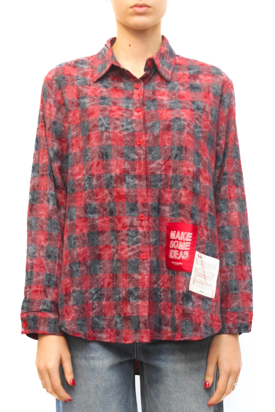 LEVH - Camicia Rose - QUADRO ROSSO/BLU