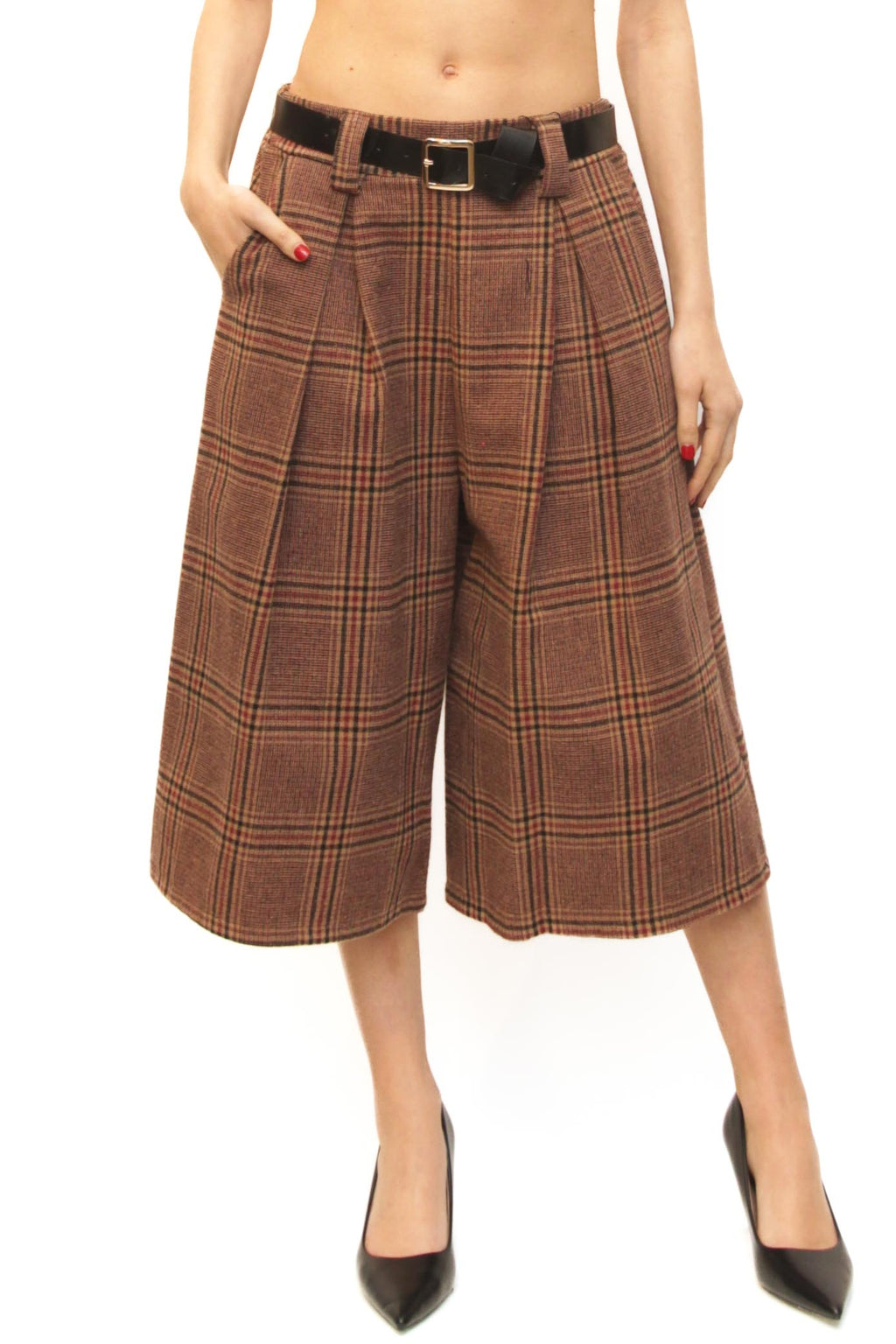 LEVH - Bermuda Olivie - SCOZZESE BEIGE/BORDX