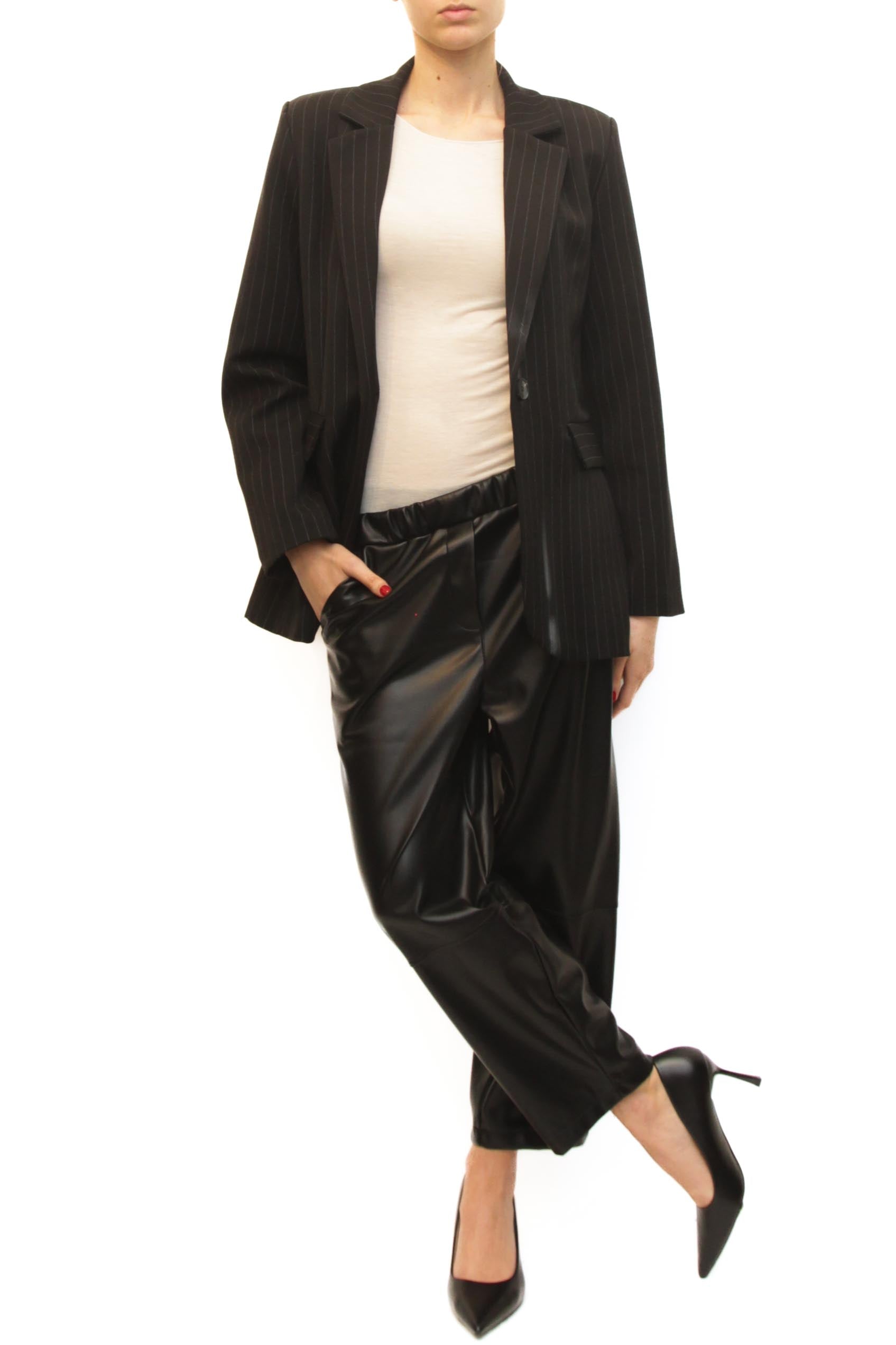 LEVH - Giacca Roxanne - GESSATO NERO