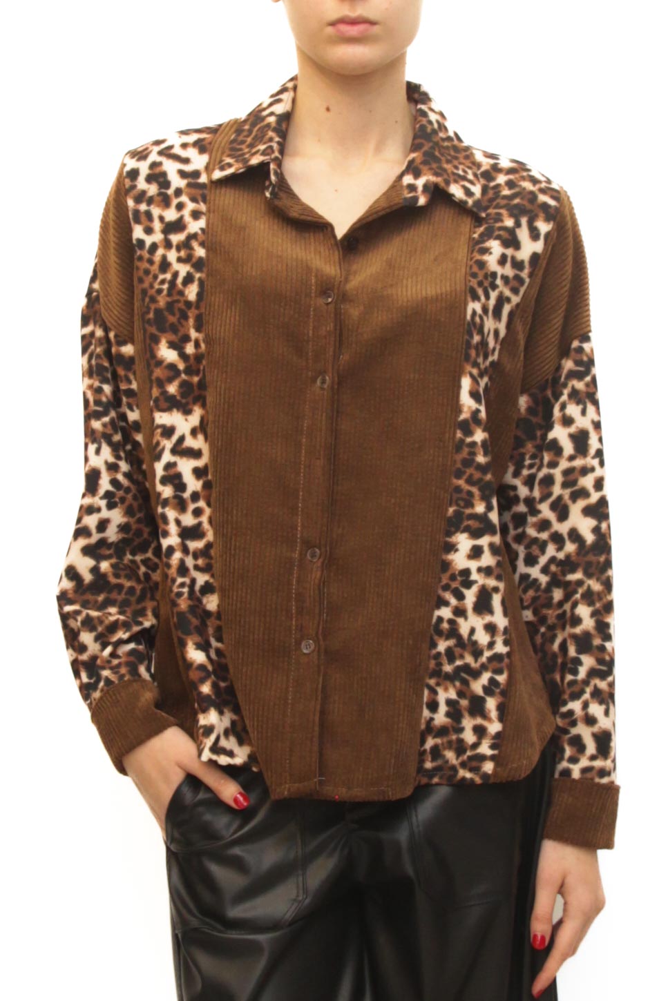 LEVH - Camicia Irène - Caffe/animalier