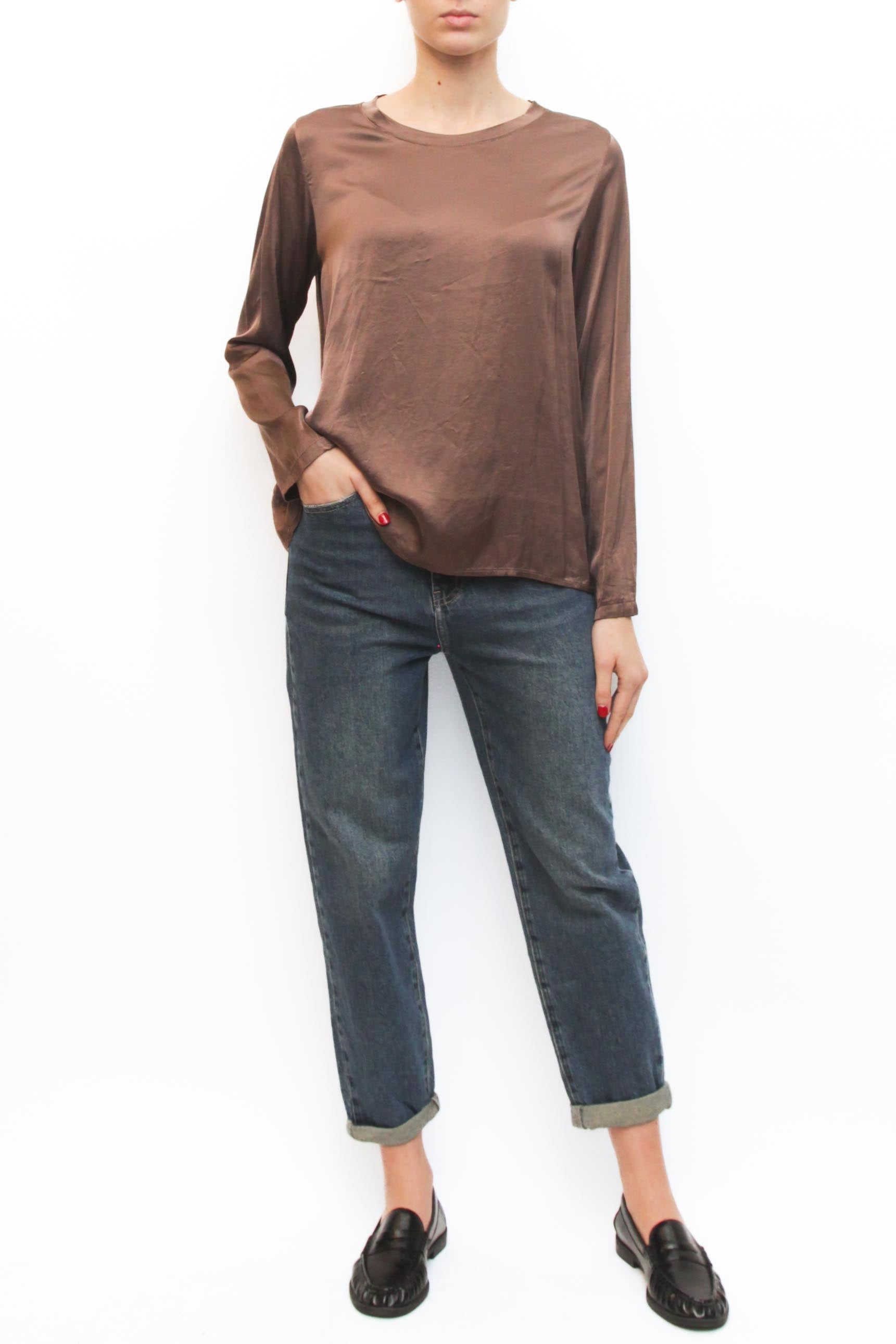 LEVH - Blusa Phoenix - MARRONE