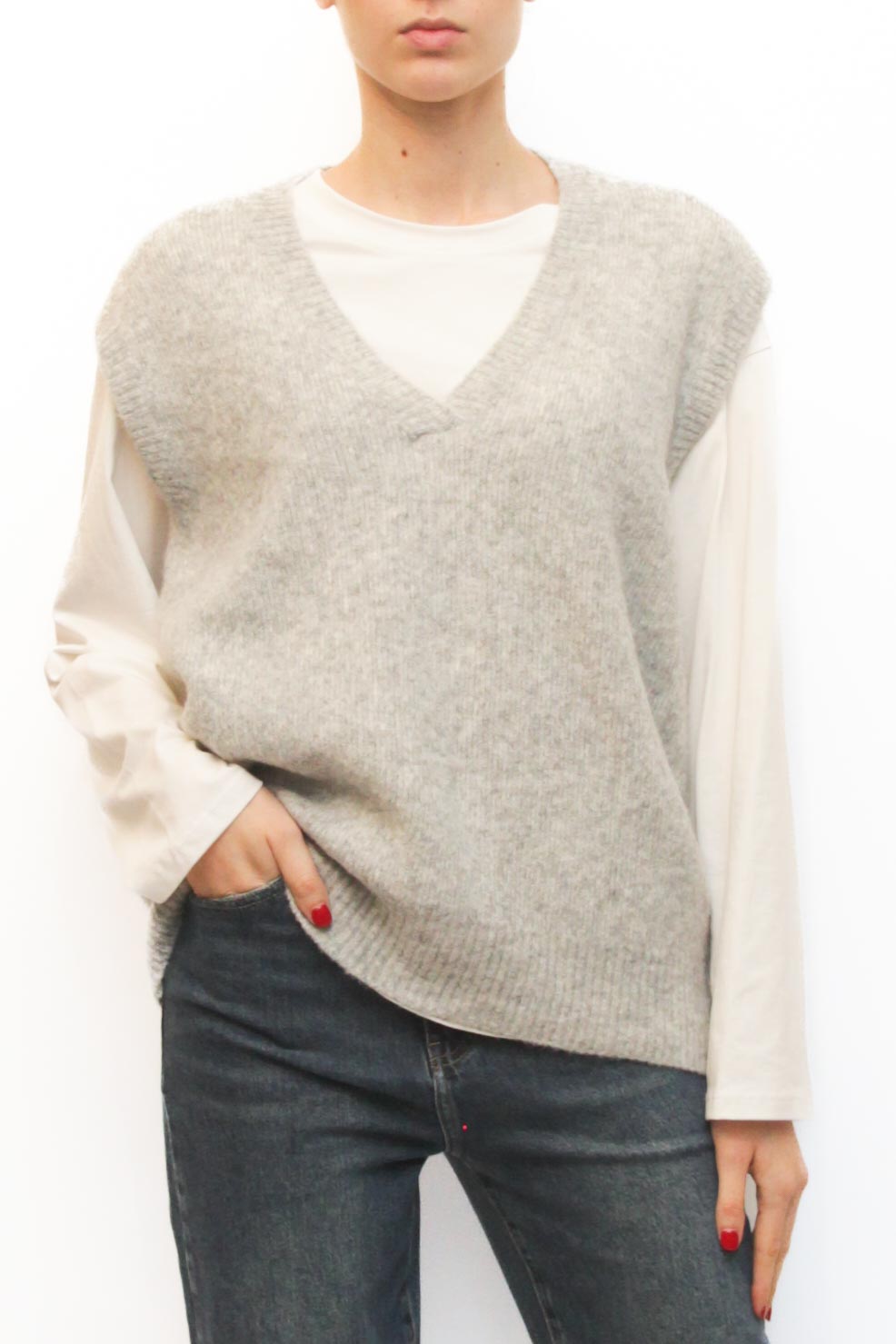 LEVH - Gilet Trafford - GRIGIO CHIARO