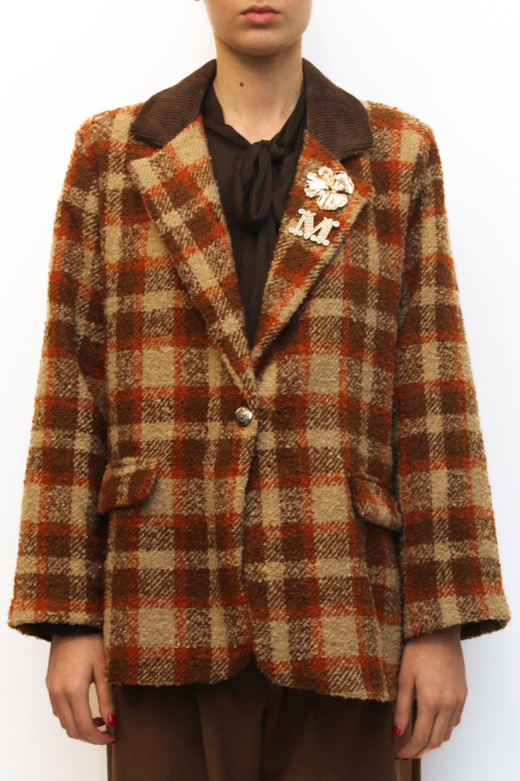 LEVH - GIACCA PARRY - QUADRO RUGGINE/BEIGE/TABACCO