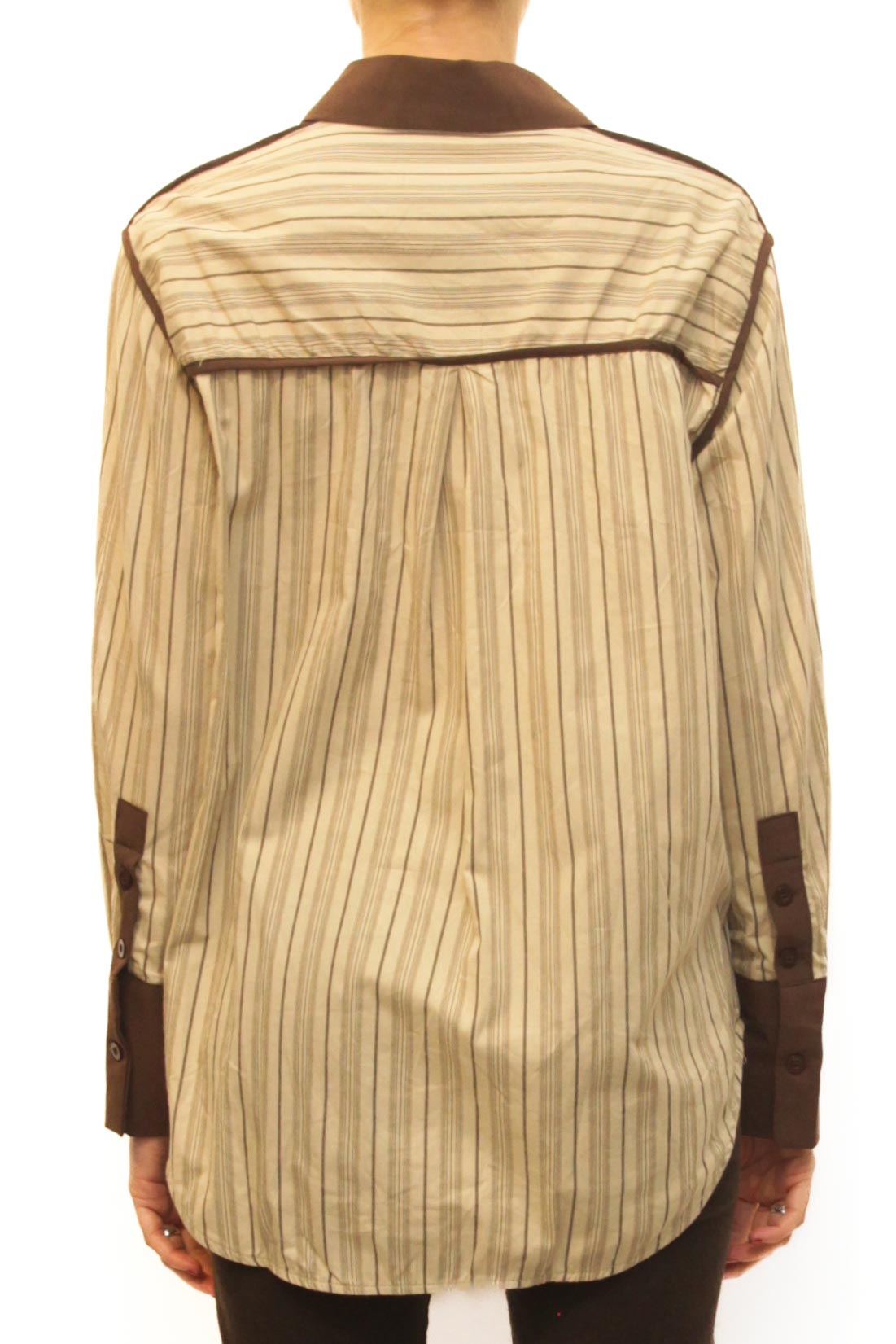 LEVH - CAMICIA FLAVON - RIGA CAFF�/BEIGE