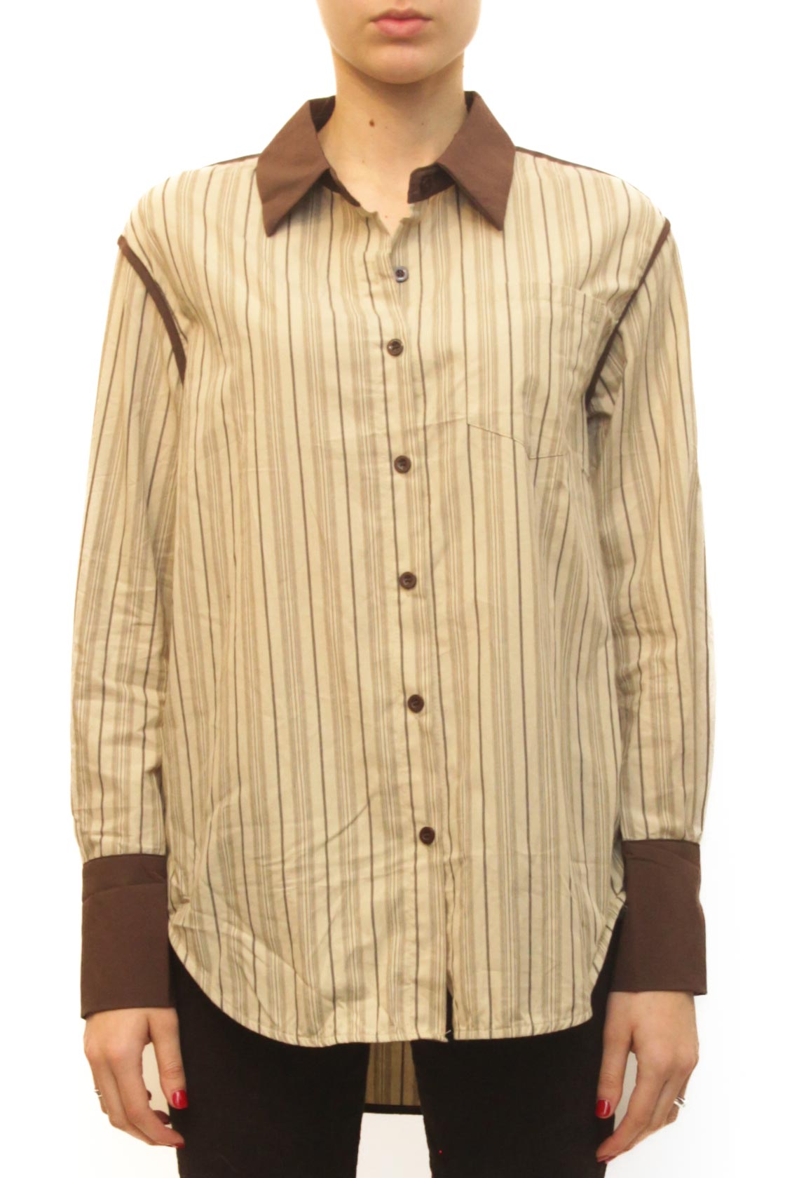 LEVH - CAMICIA FLAVON - RIGA CAFF�/BEIGE