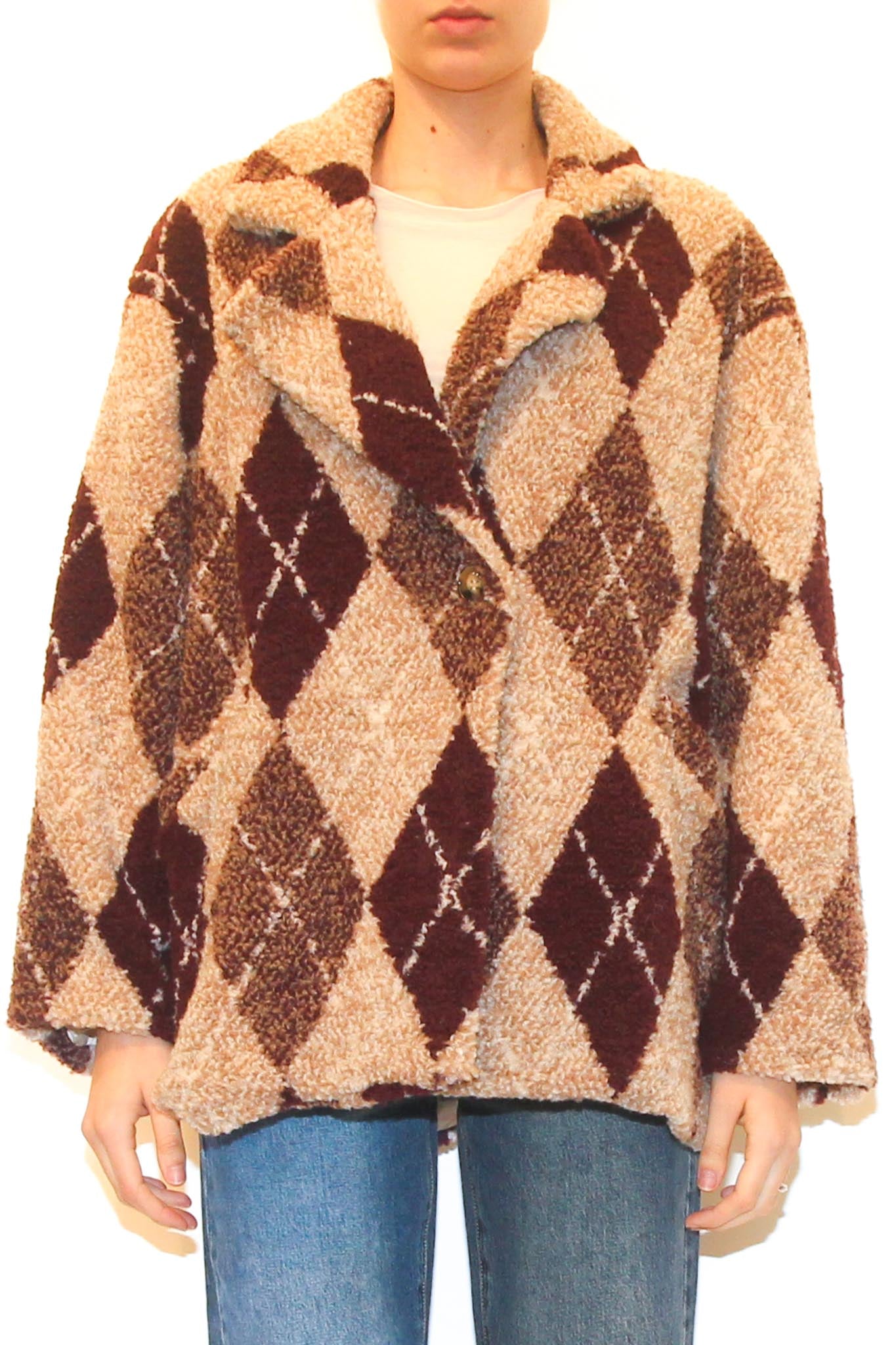 LEVH - Giacca Sam - rombo beige/bordx