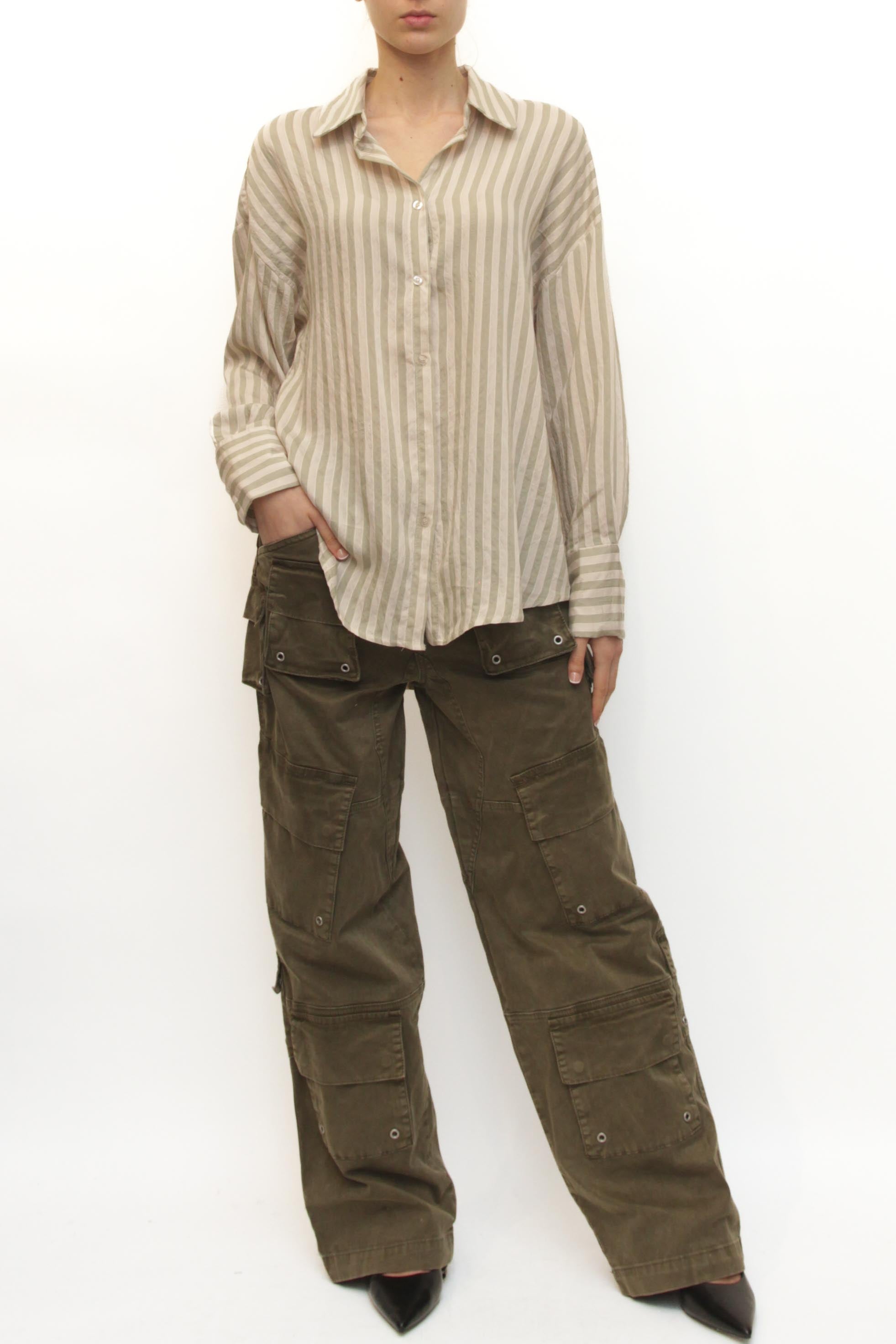 LEVH - Camicia Calanthia - RIGA BEIGE/SALVIA