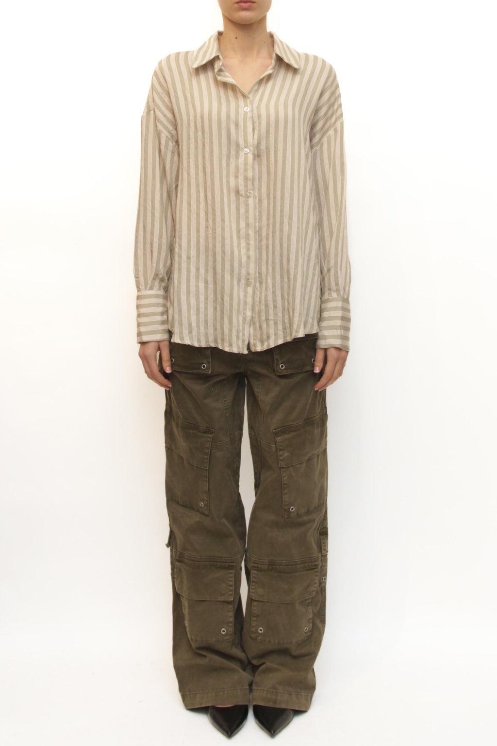 LEVH - Camicia Calanthia - RIGA BEIGE/SALVIA